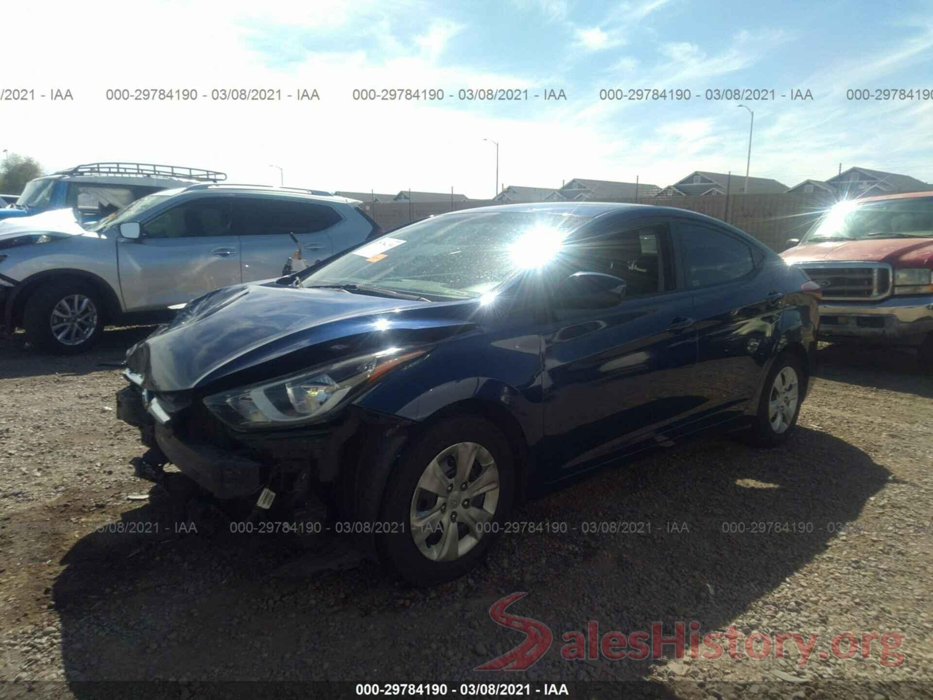 5NPDH4AE6GH699837 2016 HYUNDAI ELANTRA