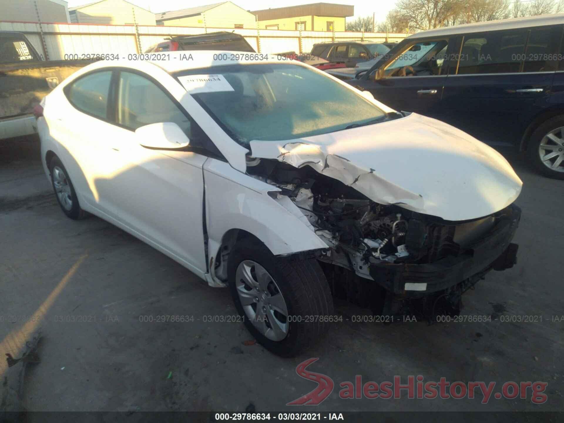 5NPDH4AE4GH747741 2016 HYUNDAI ELANTRA