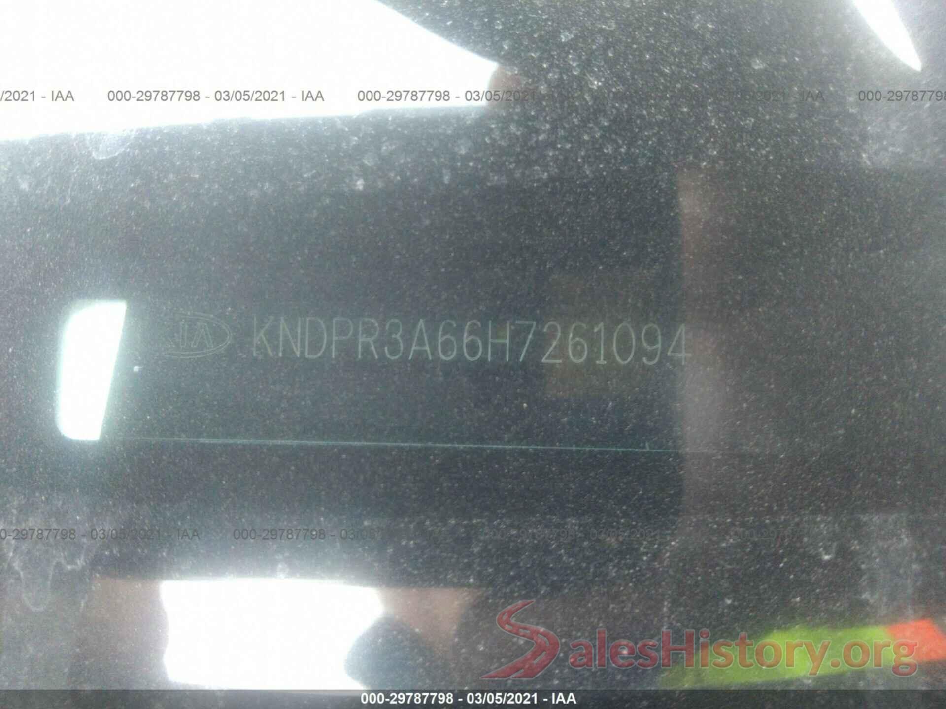 KNDPR3A66H7261094 2017 KIA SPORTAGE