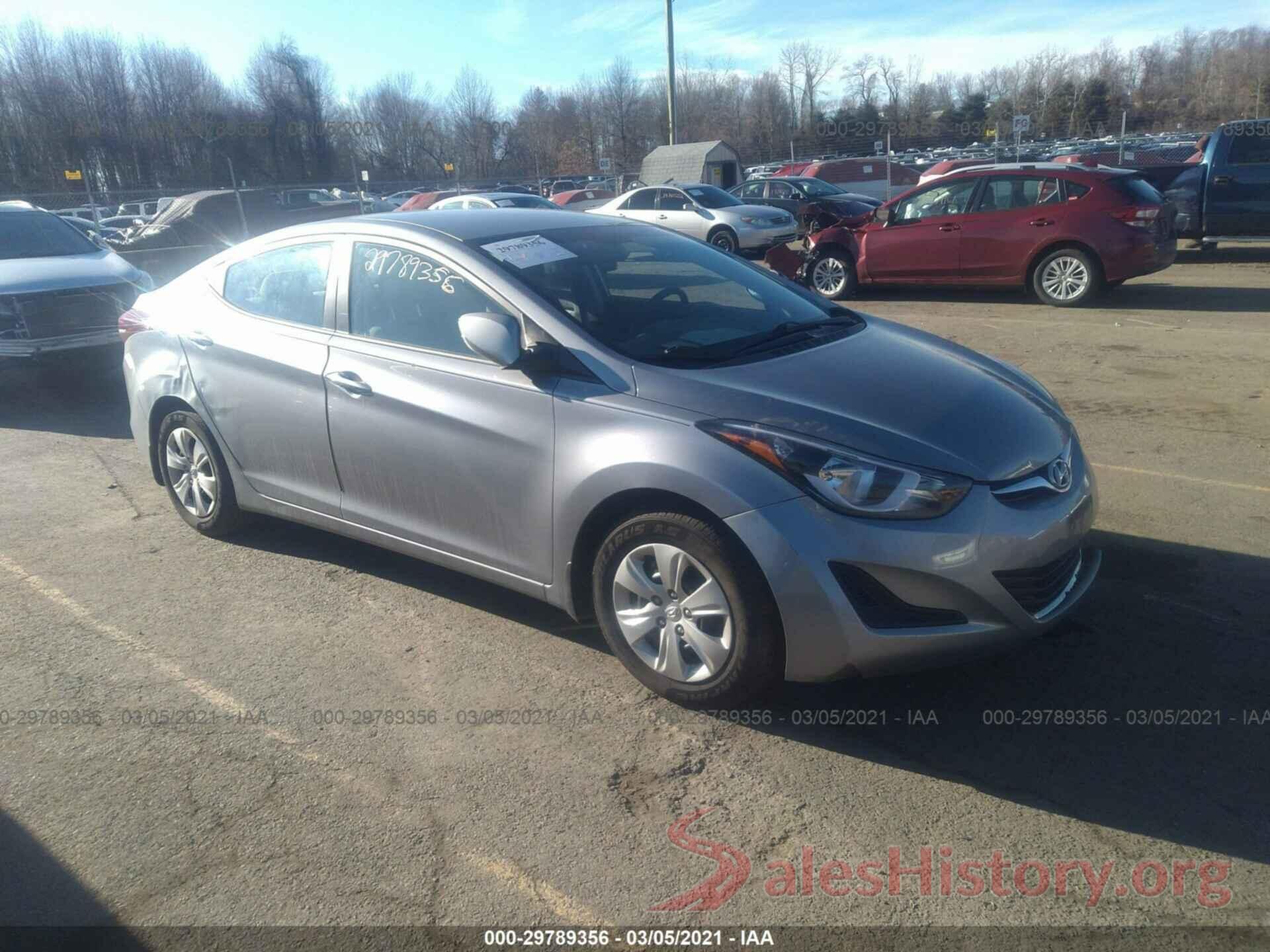 5NPDH4AE6GH797430 2016 HYUNDAI ELANTRA