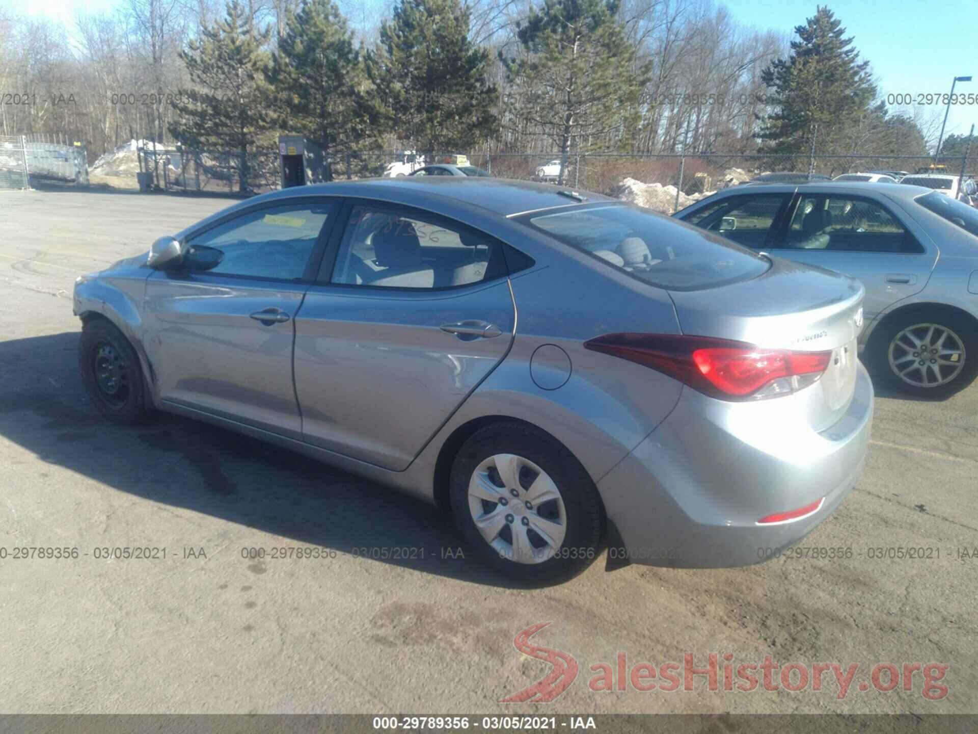 5NPDH4AE6GH797430 2016 HYUNDAI ELANTRA