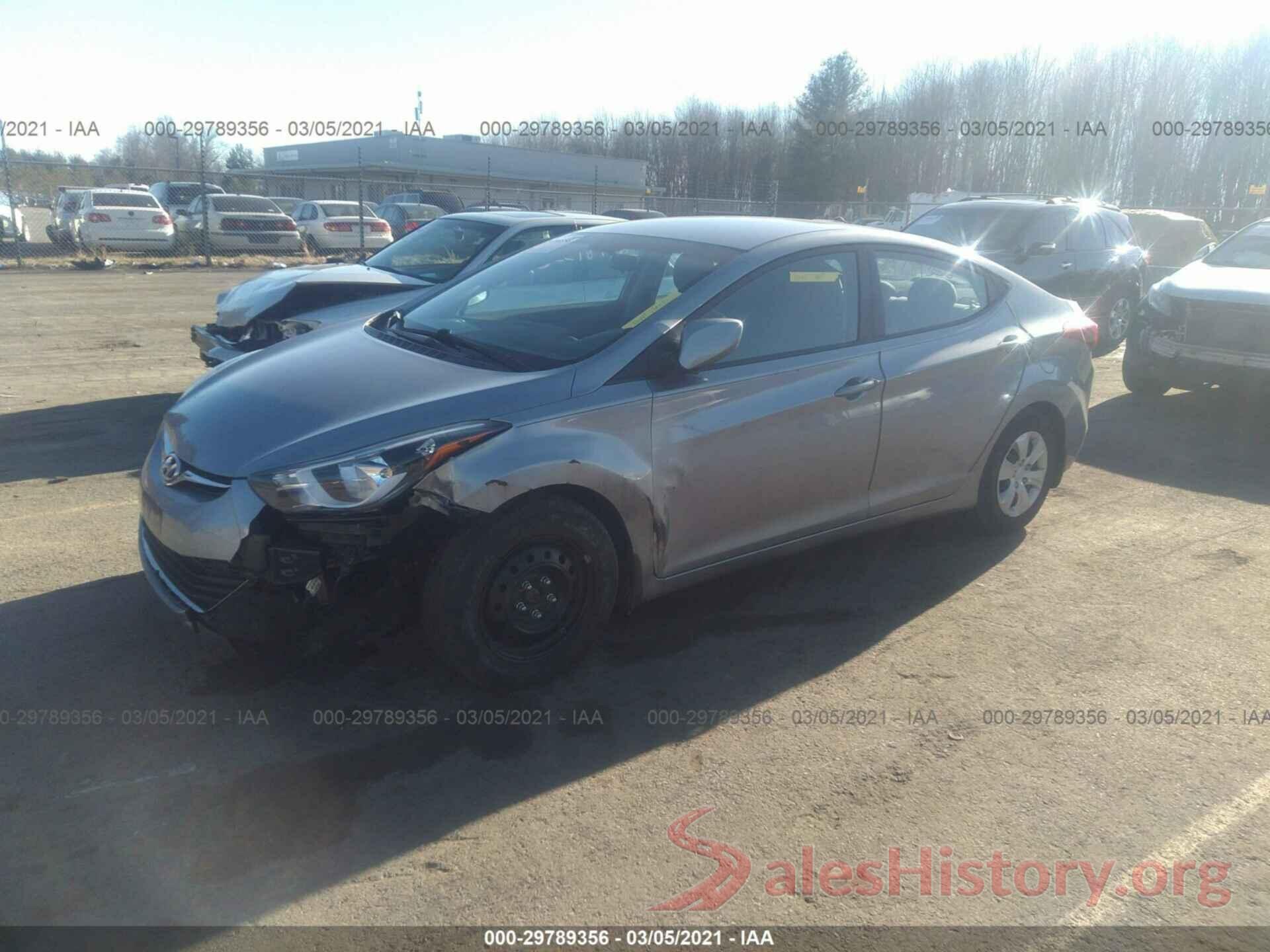 5NPDH4AE6GH797430 2016 HYUNDAI ELANTRA