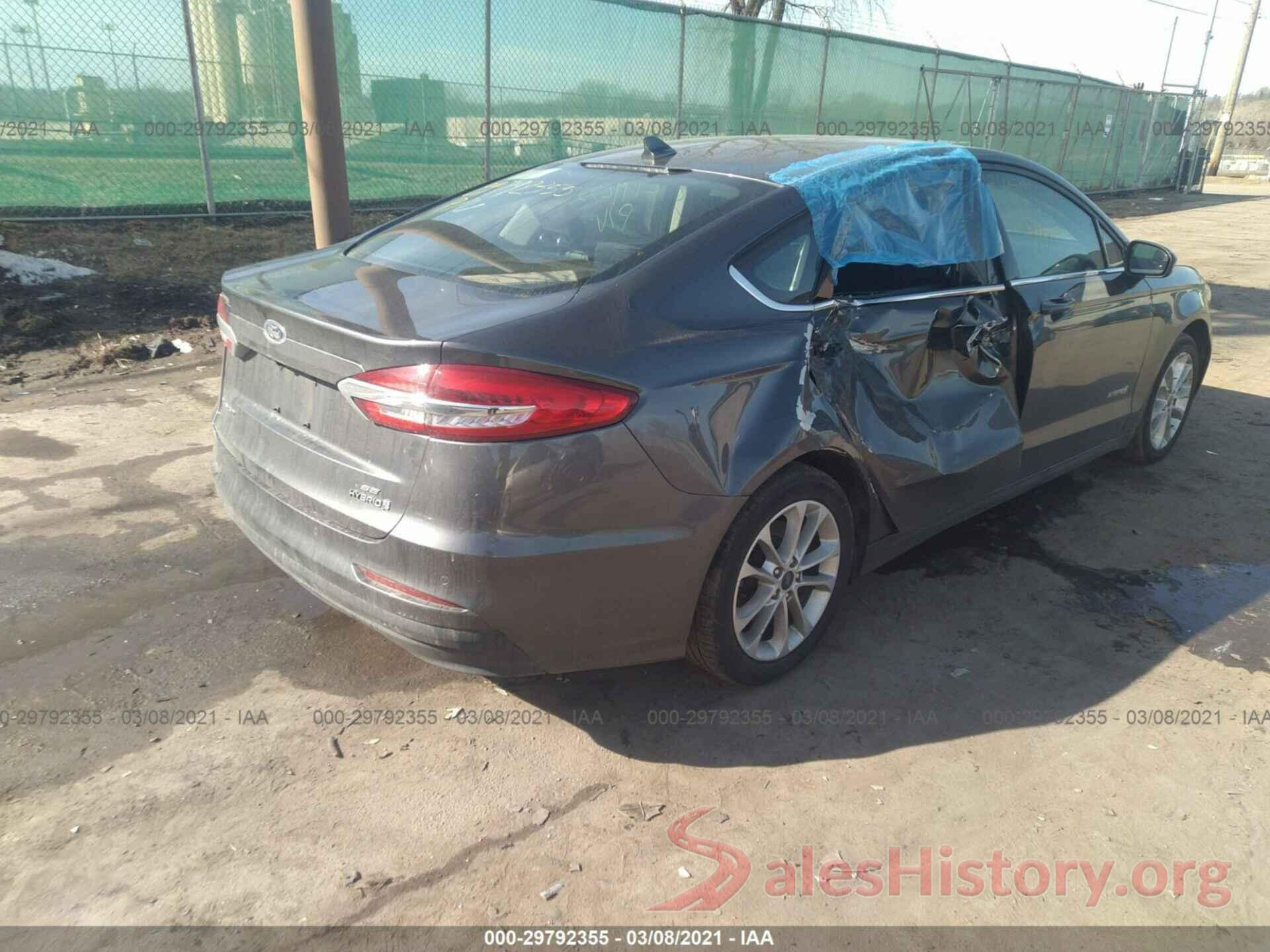 3FA6P0LU0KR204715 2019 FORD FUSION HYBRID