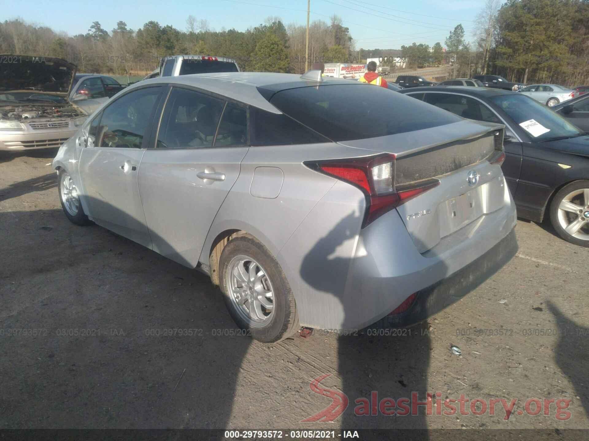 JTDKARFU5L3107486 2020 TOYOTA PRIUS