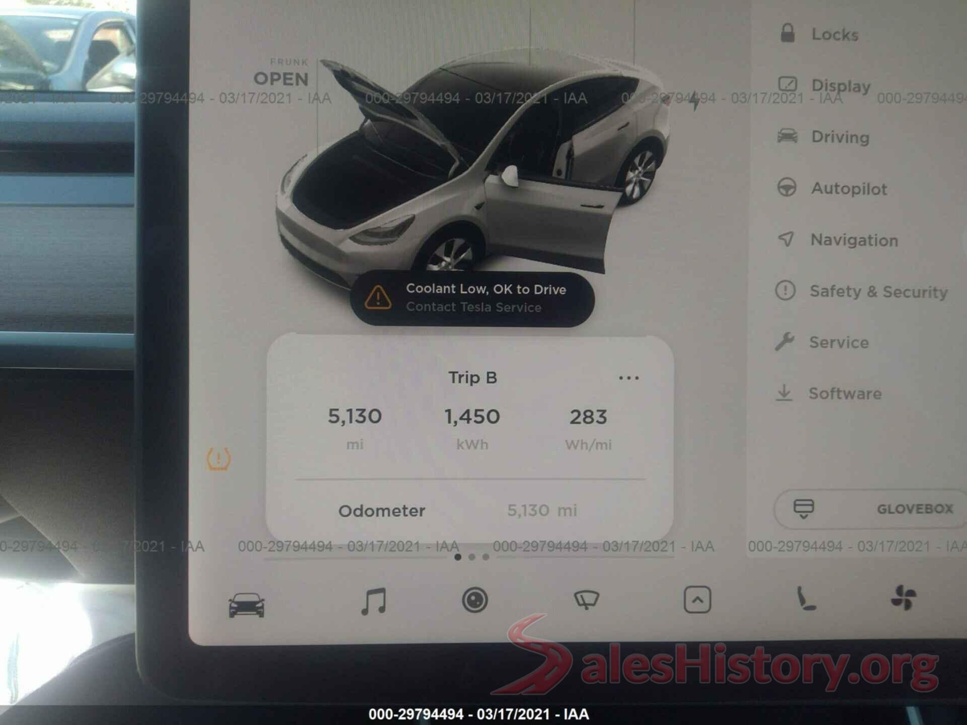 5YJYGDEE8MF098759 2021 TESLA MODEL Y