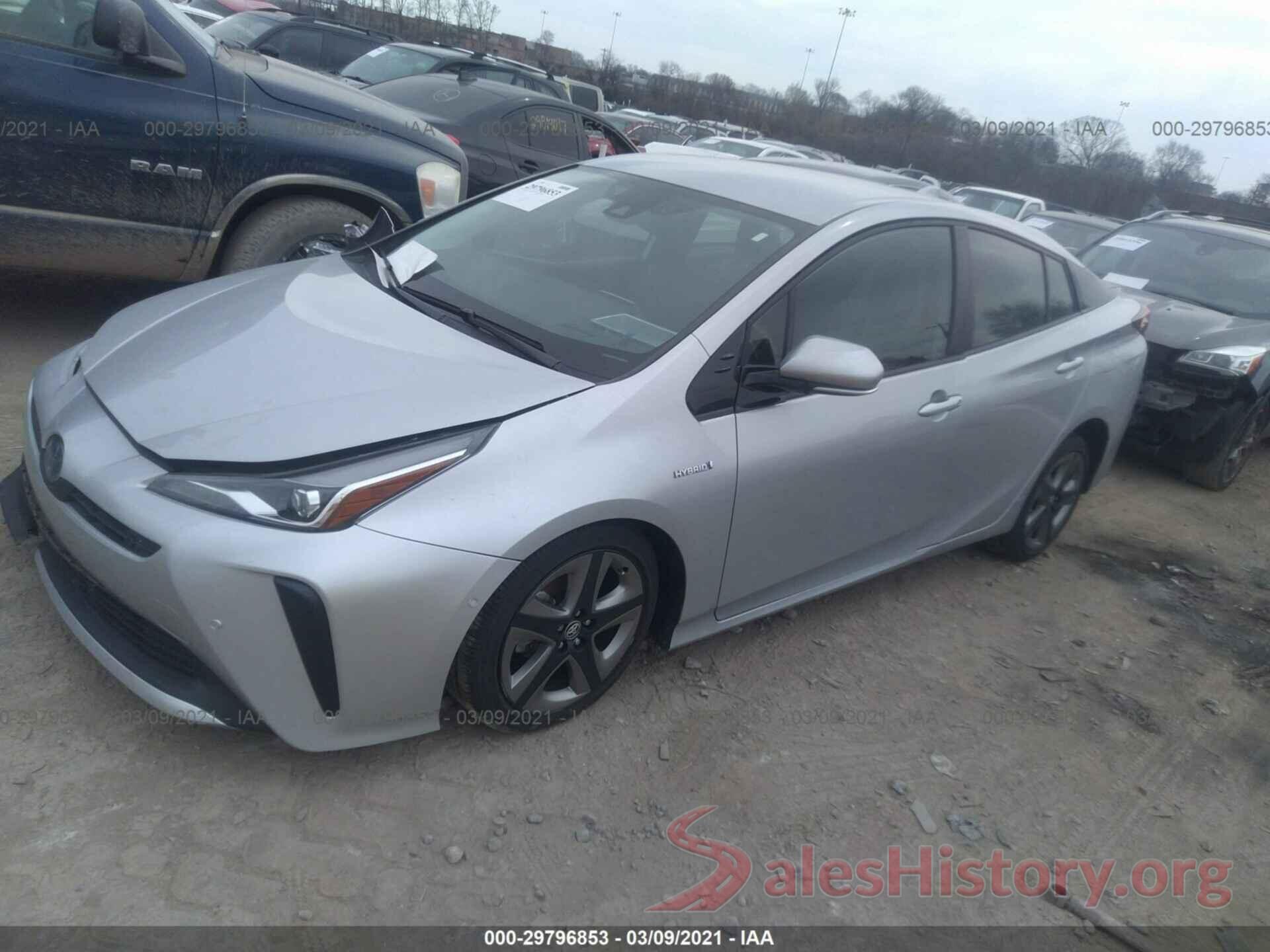 JTDKARFU1K3076574 2019 TOYOTA PRIUS