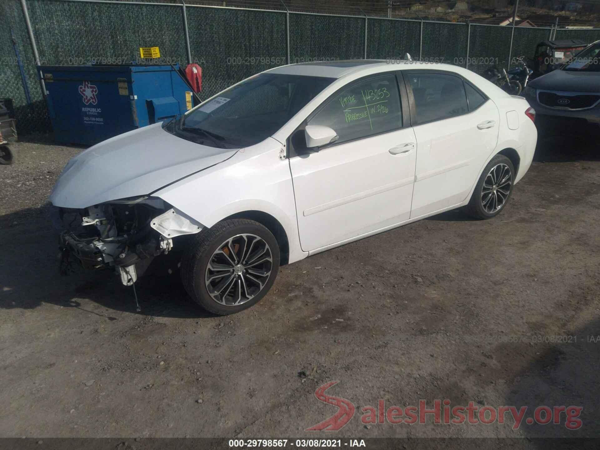 2T1BURHE7GC521234 2016 TOYOTA COROLLA