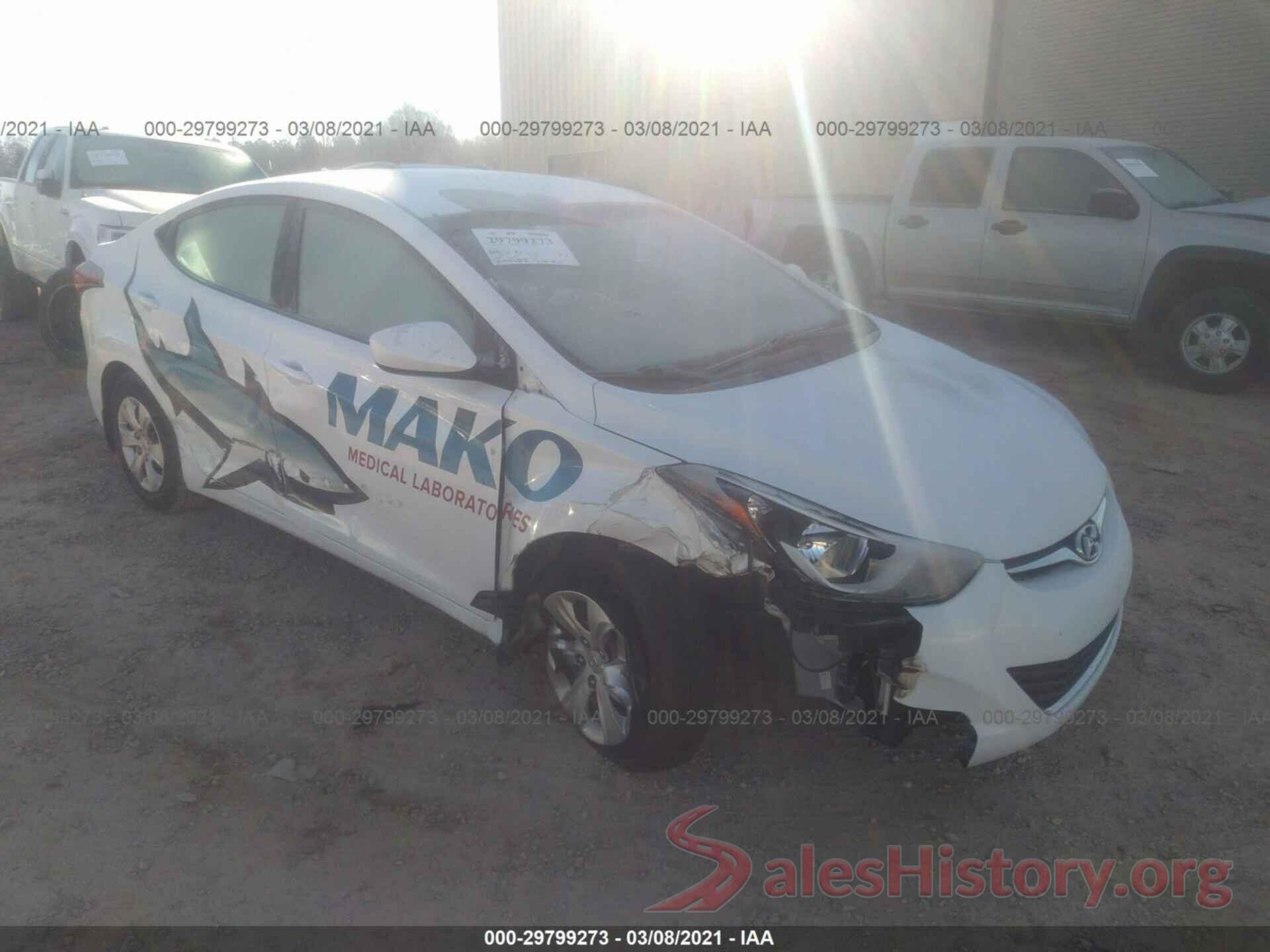 5NPDH4AE4GH775037 2016 HYUNDAI ELANTRA