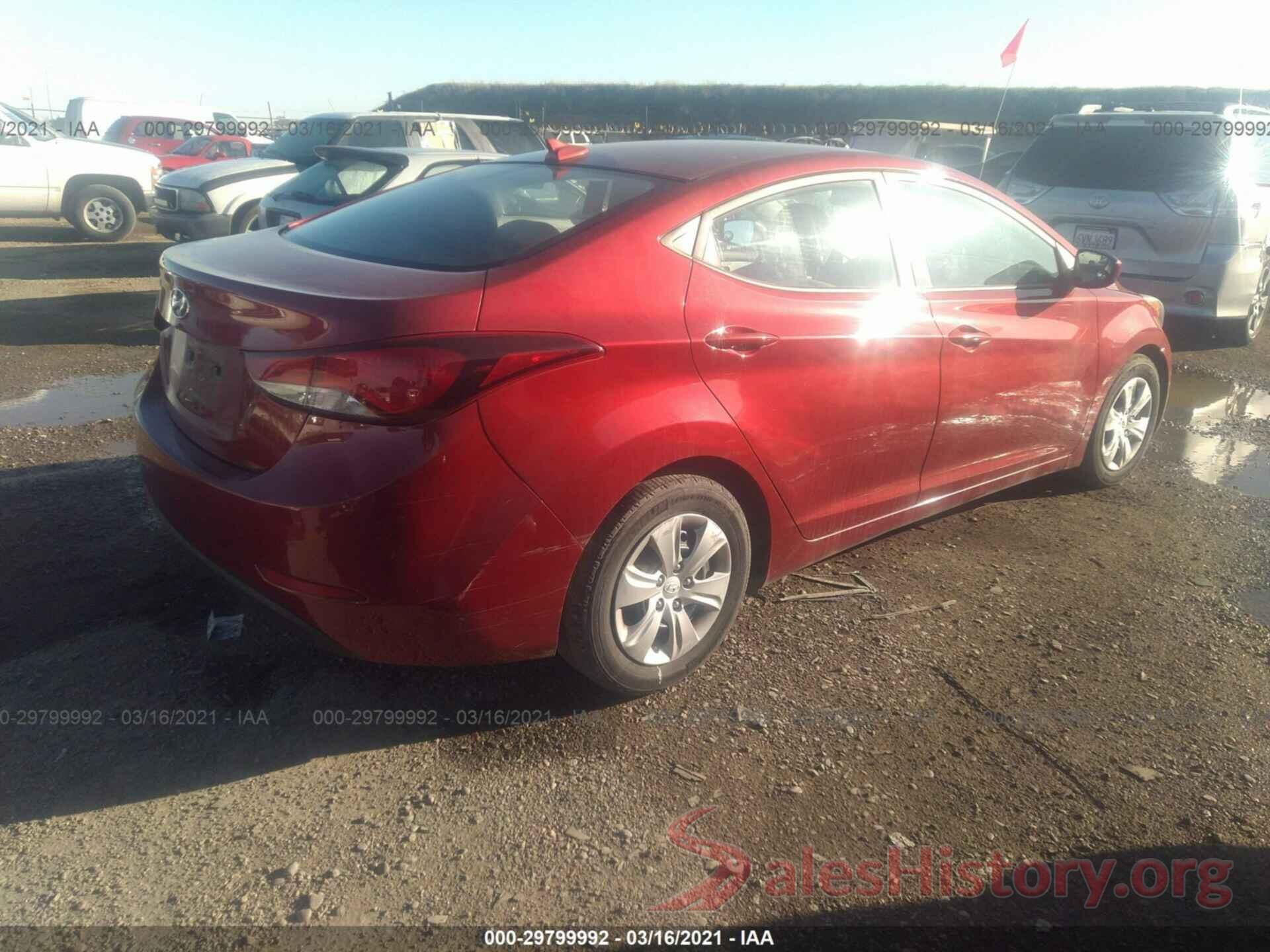 5NPDH4AE1GH709237 2016 HYUNDAI ELANTRA