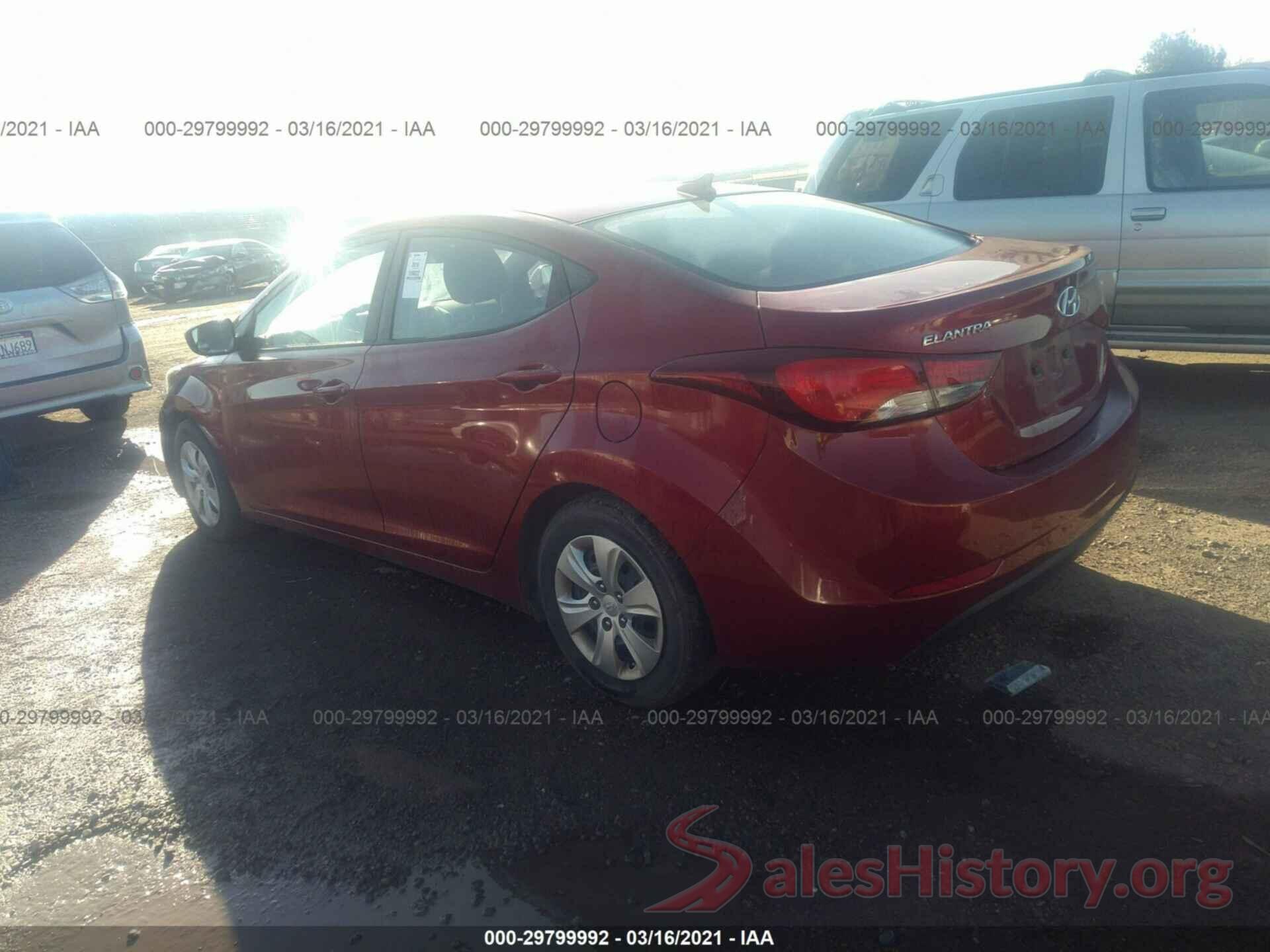 5NPDH4AE1GH709237 2016 HYUNDAI ELANTRA