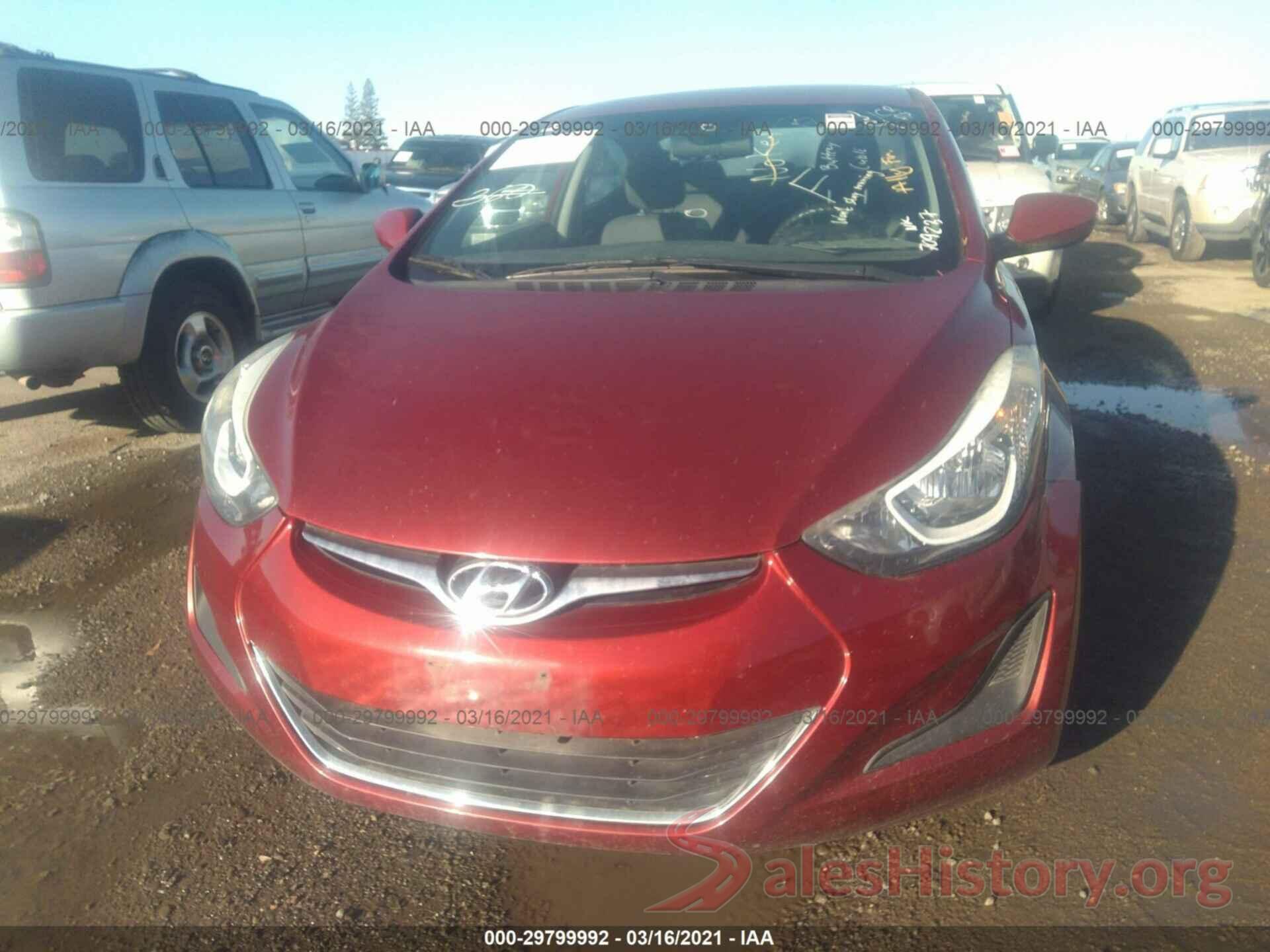 5NPDH4AE1GH709237 2016 HYUNDAI ELANTRA