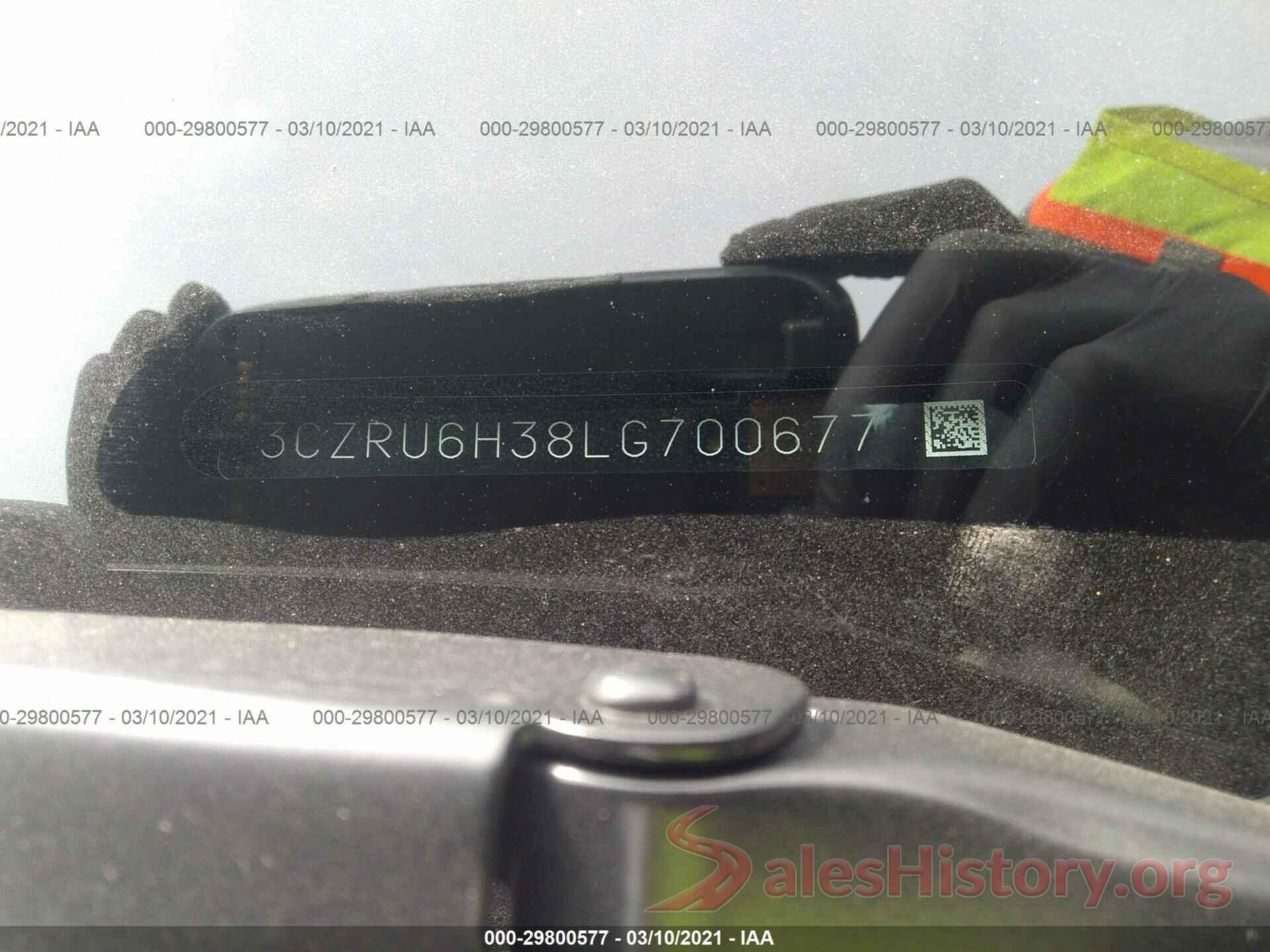 3CZRU6H38LG700677 2020 HONDA HR-V