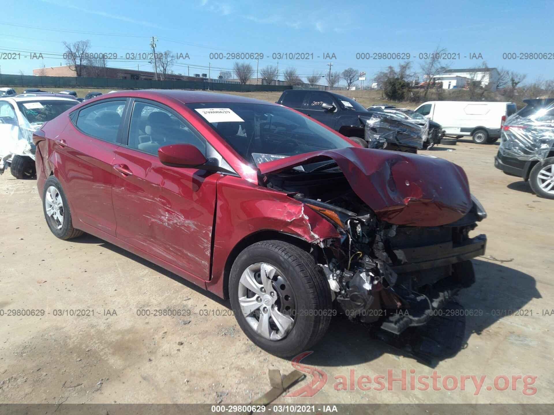 5NPDH4AE5GH666487 2016 HYUNDAI ELANTRA