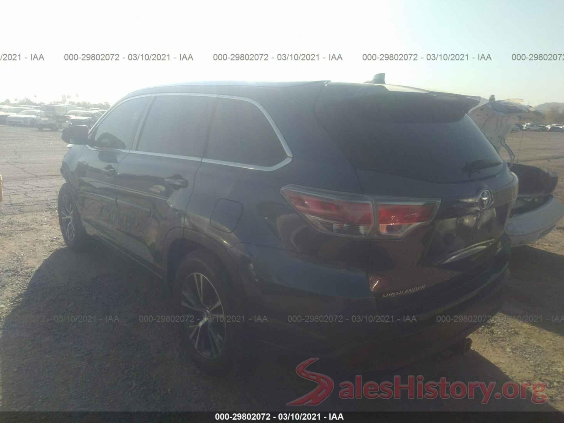 5TDJKRFH8GS247306 2016 TOYOTA HIGHLANDER