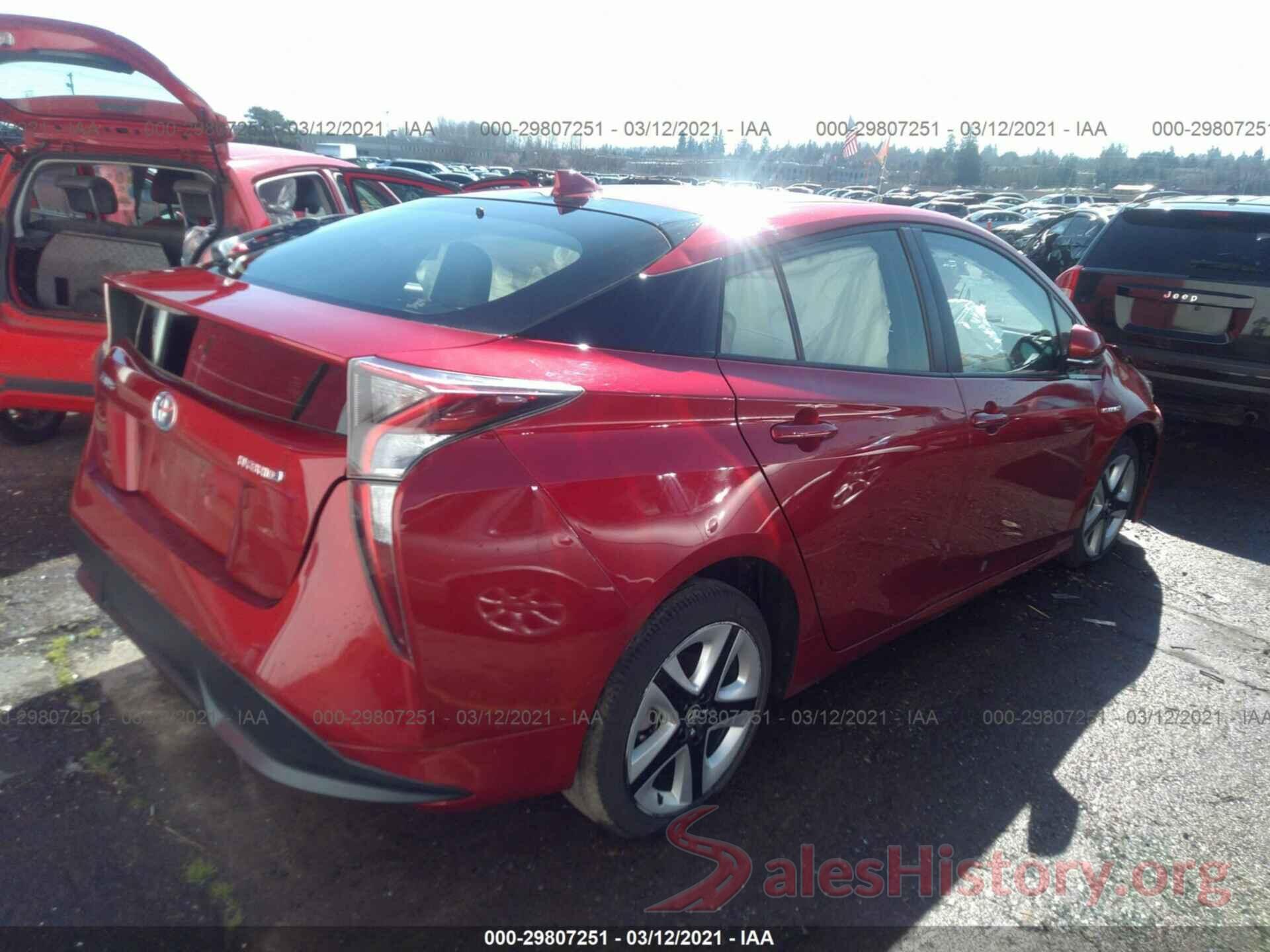 JTDKARFUXG3509607 2016 TOYOTA PRIUS