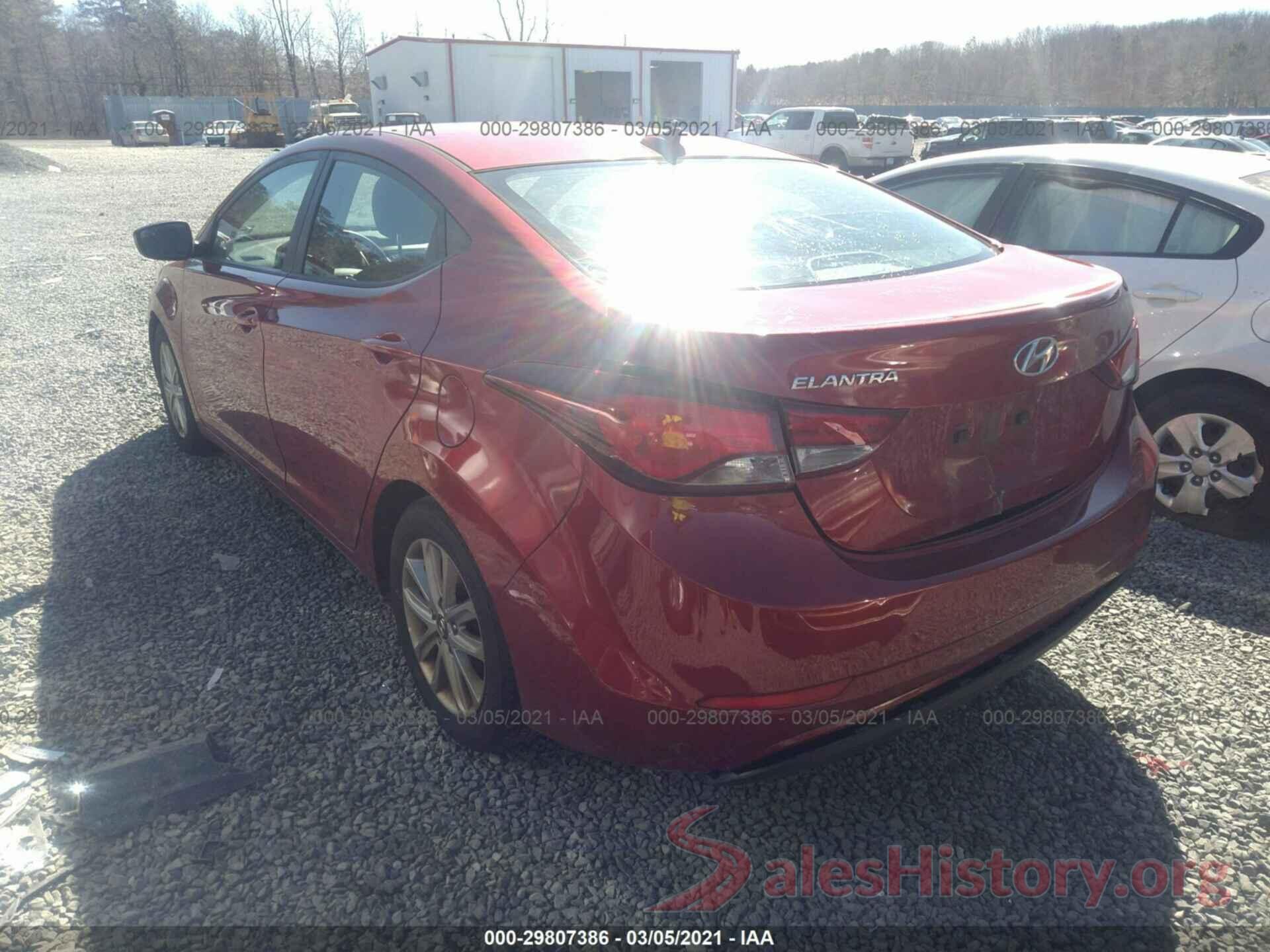 5NPDH4AE1GH761029 2016 HYUNDAI ELANTRA