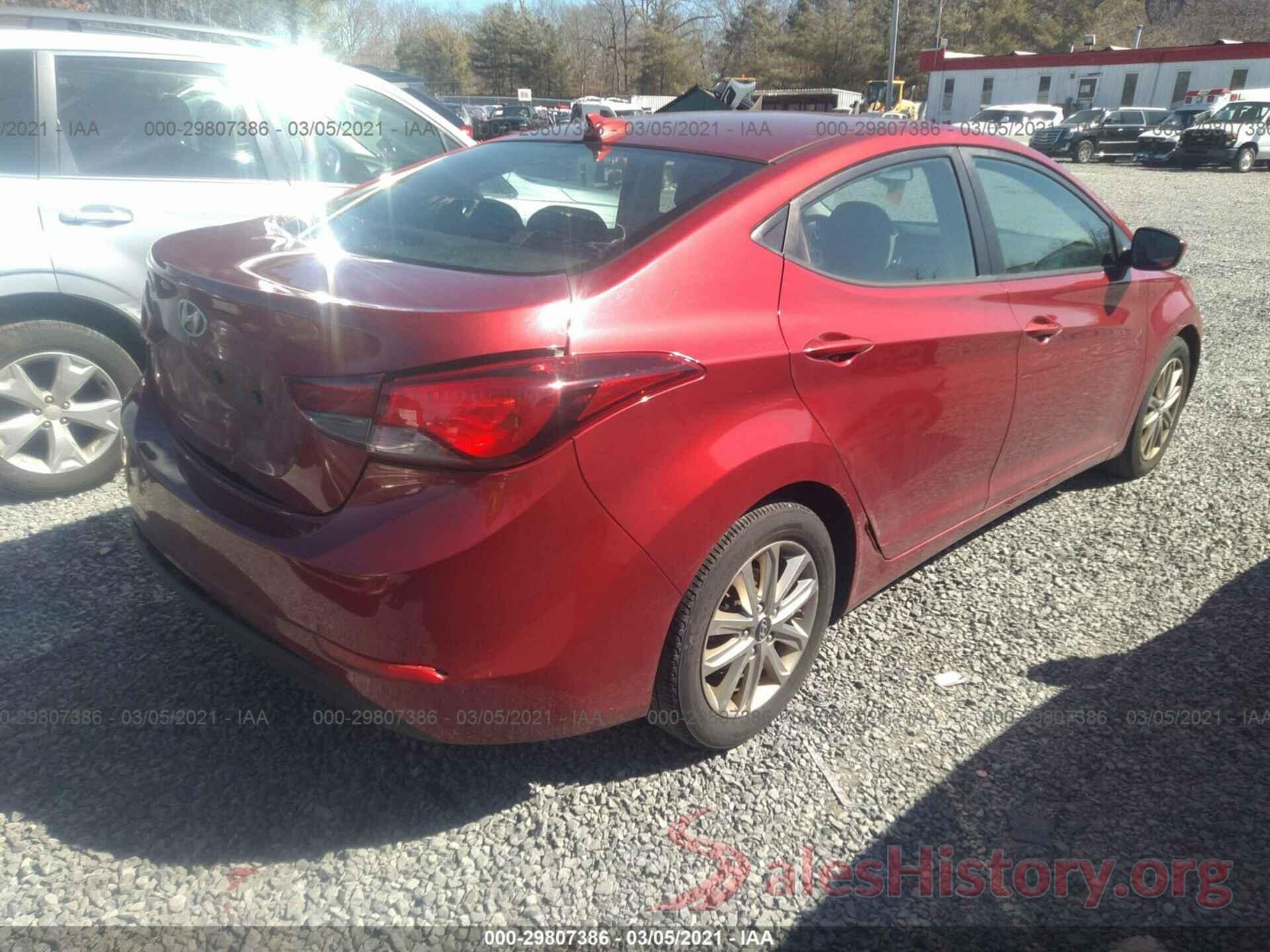 5NPDH4AE1GH761029 2016 HYUNDAI ELANTRA