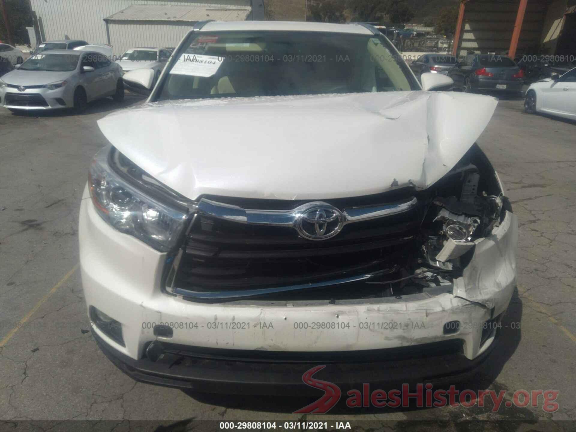 5TDKKRFH8GS121645 2016 TOYOTA HIGHLANDER