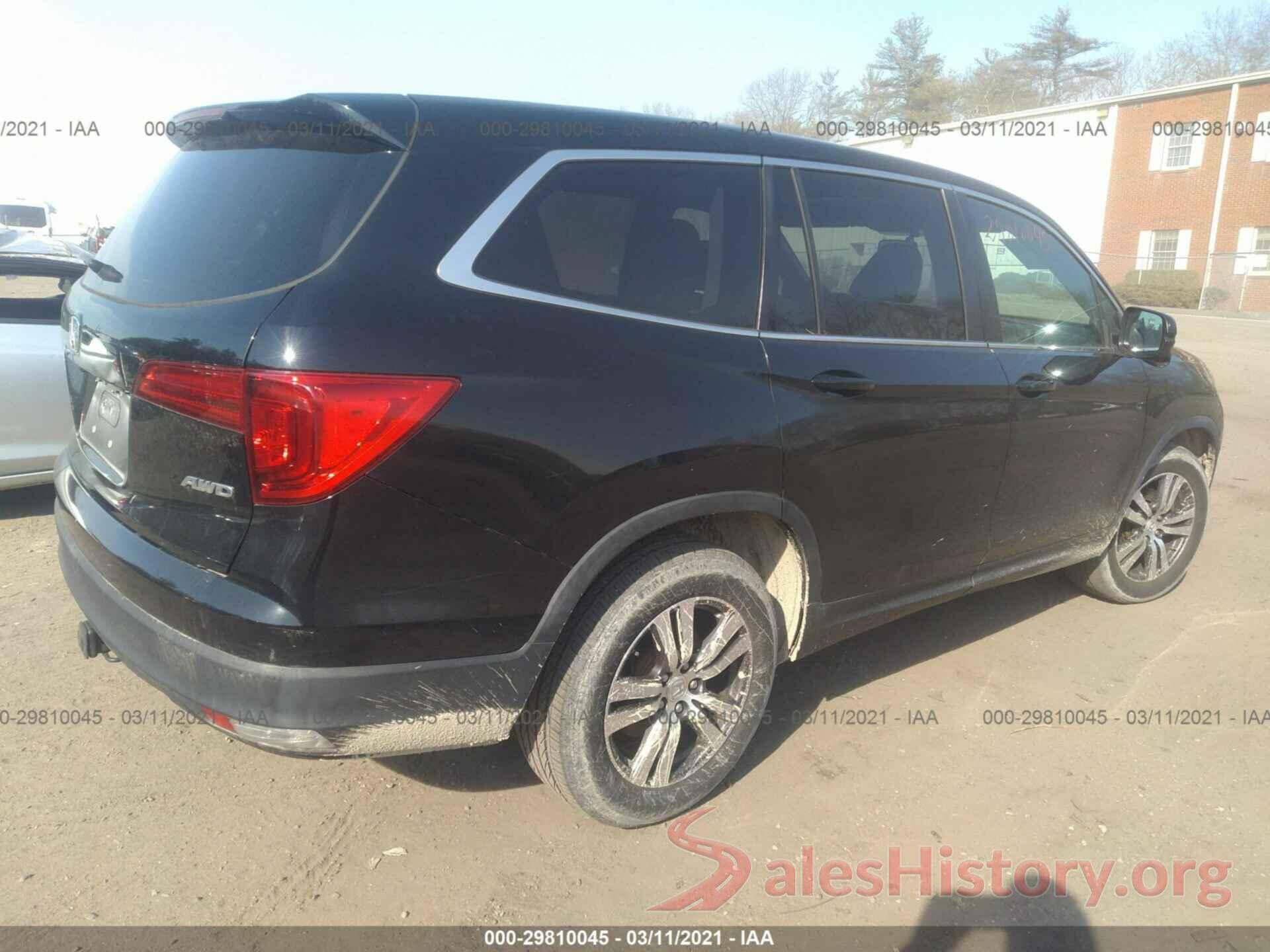 5FNYF6H52GB082829 2016 HONDA PILOT