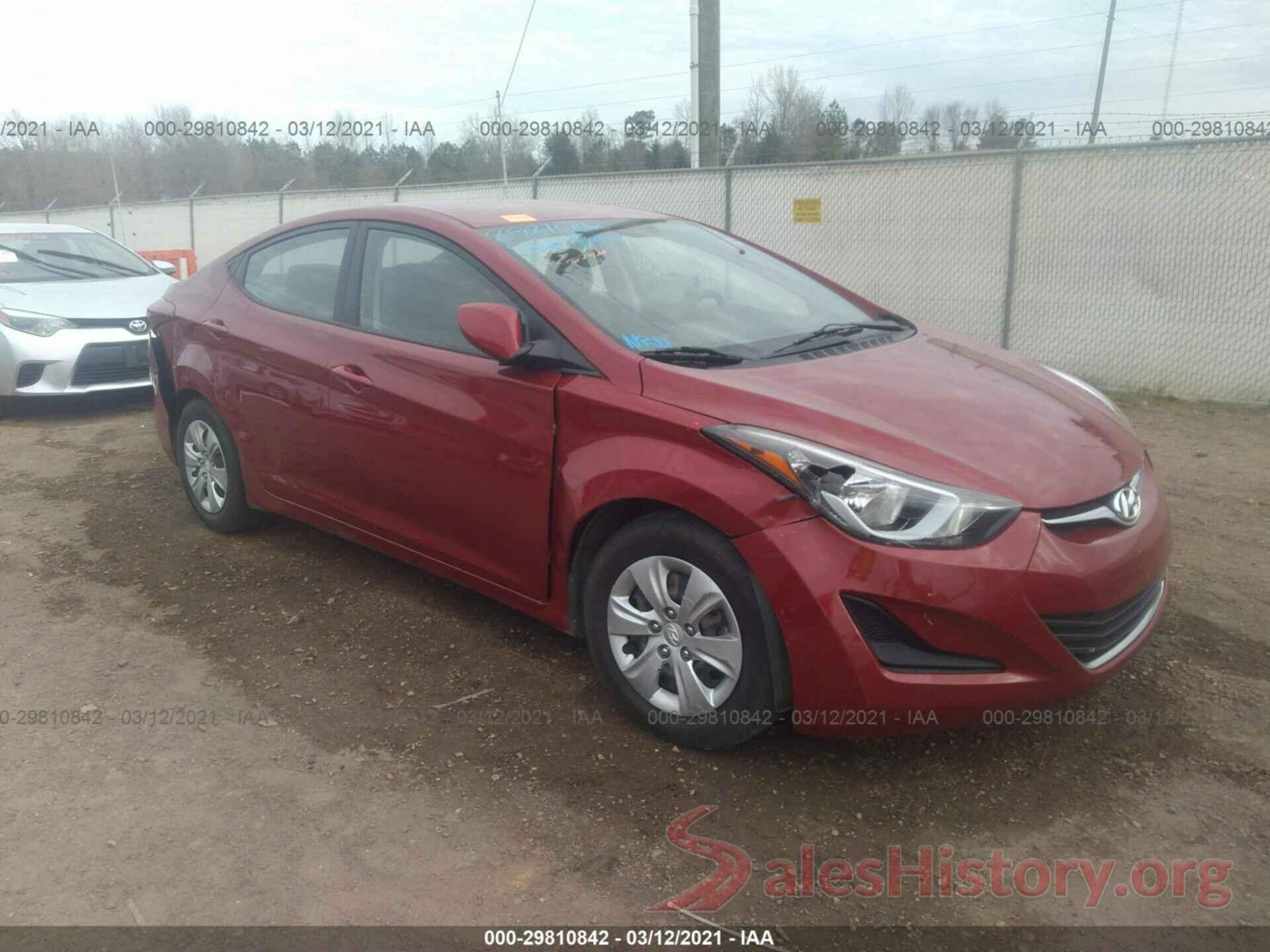 KMHDH4AE0GU644821 2016 HYUNDAI ELANTRA