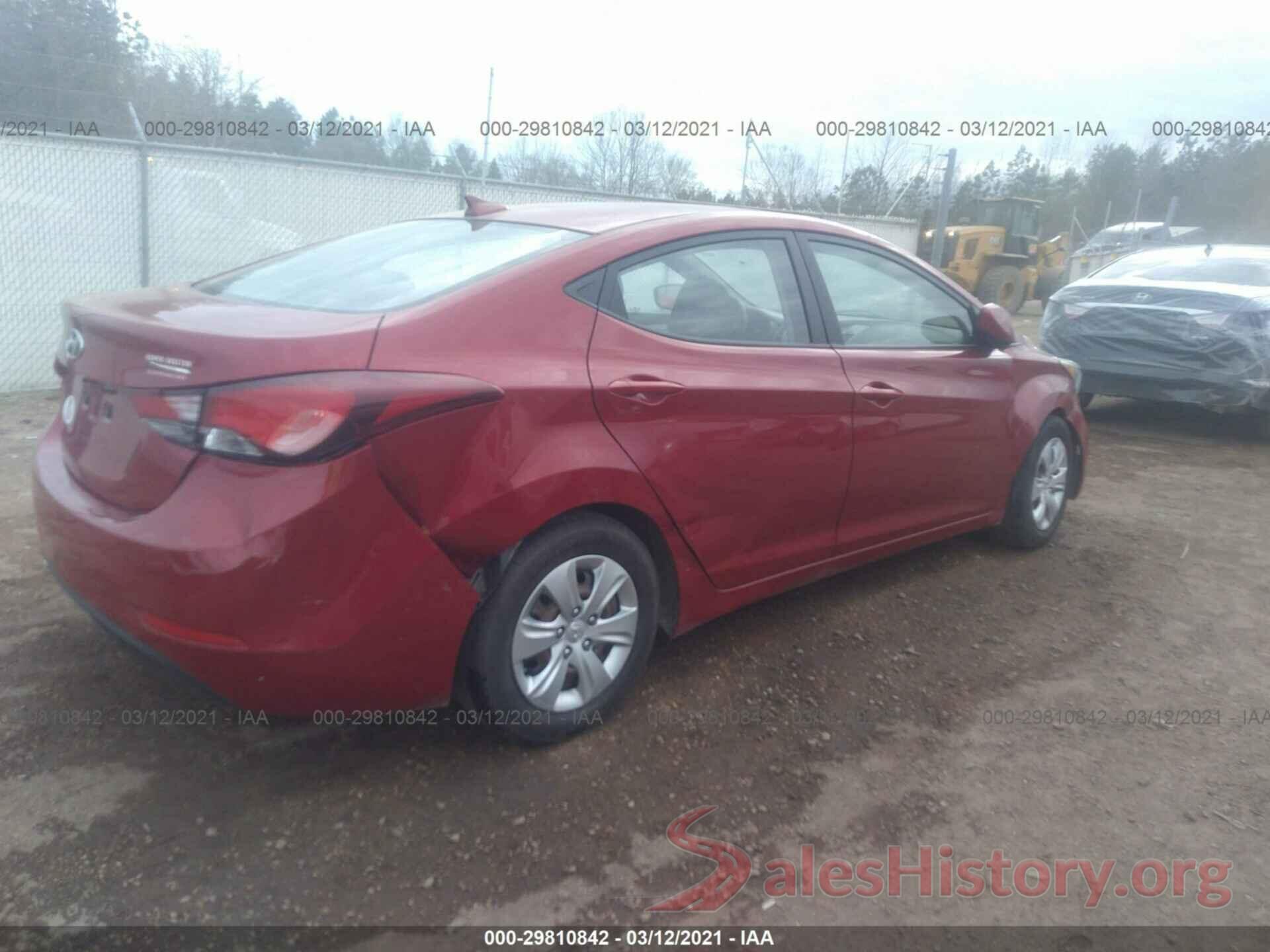 KMHDH4AE0GU644821 2016 HYUNDAI ELANTRA