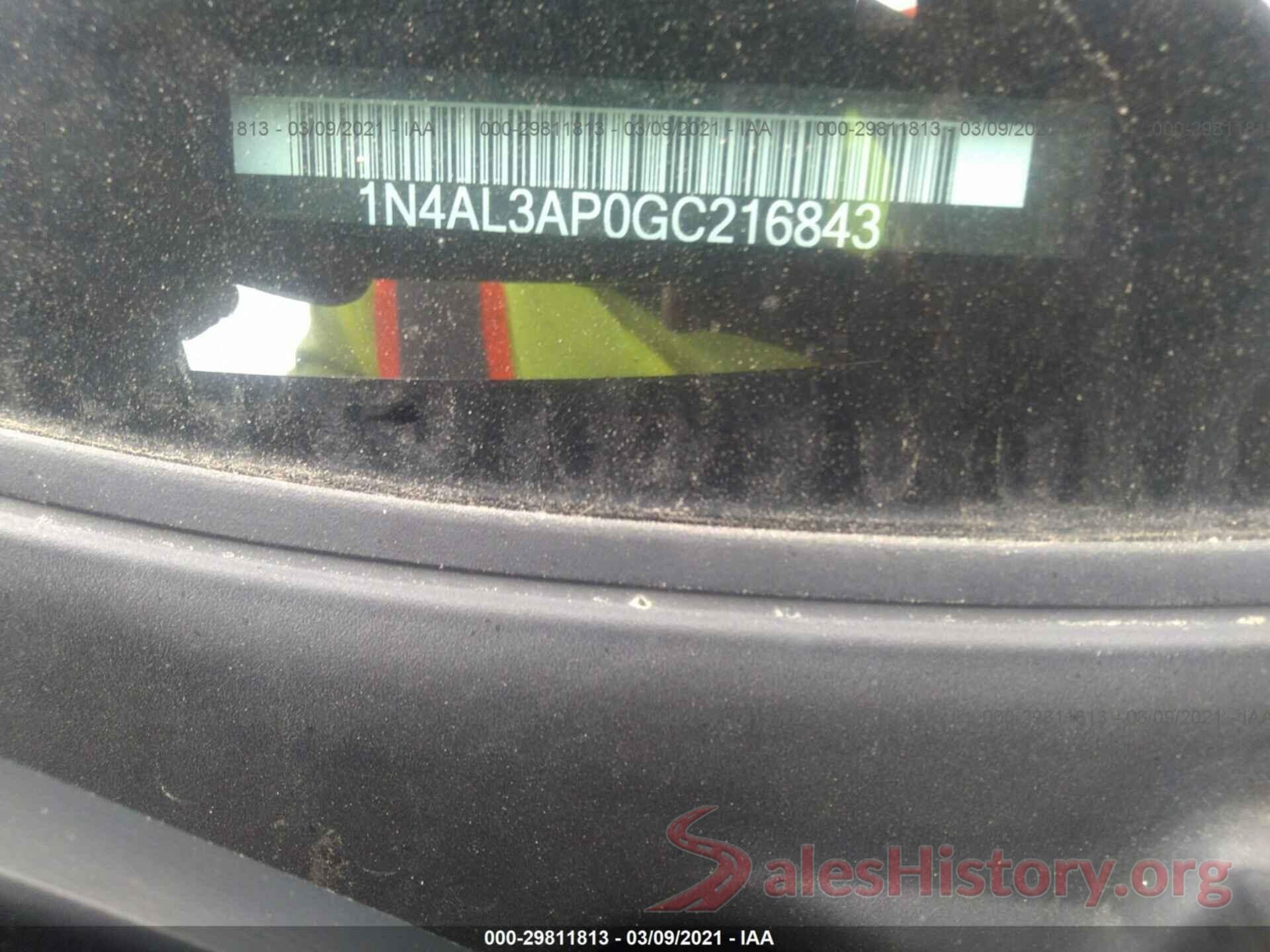 1N4AL3AP0GC216843 2016 NISSAN ALTIMA