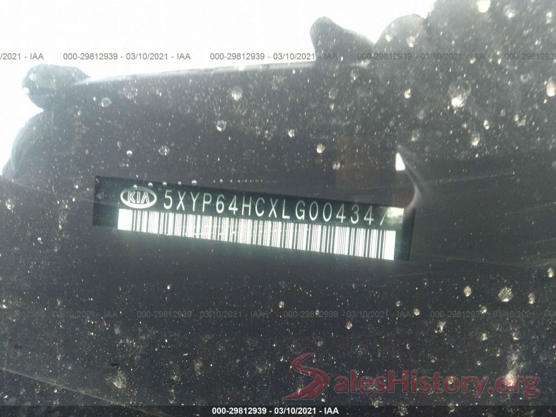 5XYP64HCXLG004347 2020 KIA TELLURIDE