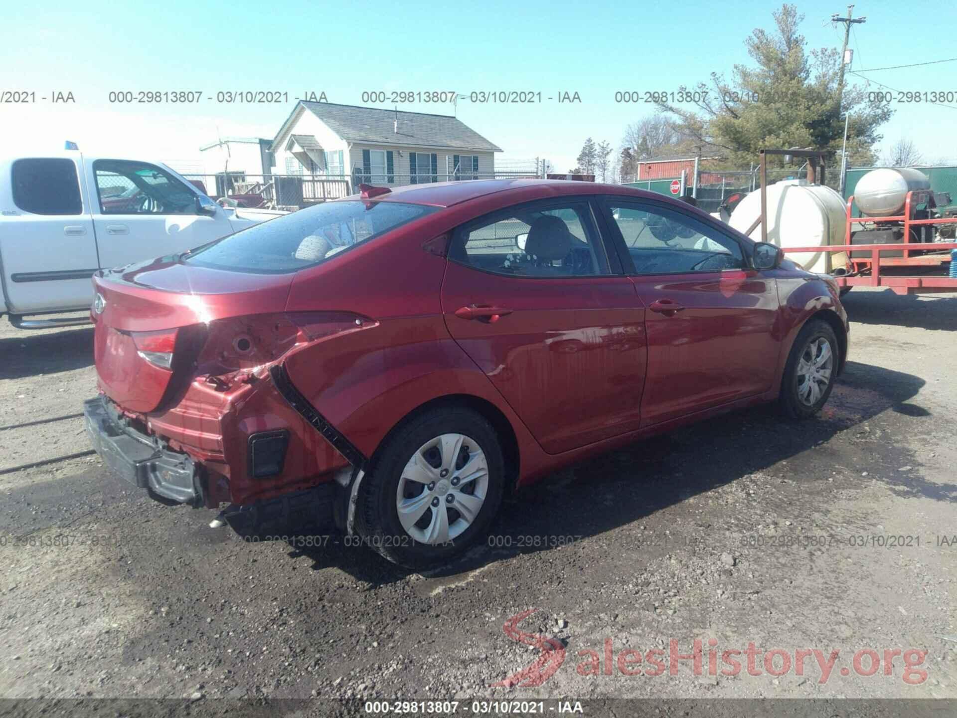 5NPDH4AEXGH786625 2016 HYUNDAI ELANTRA