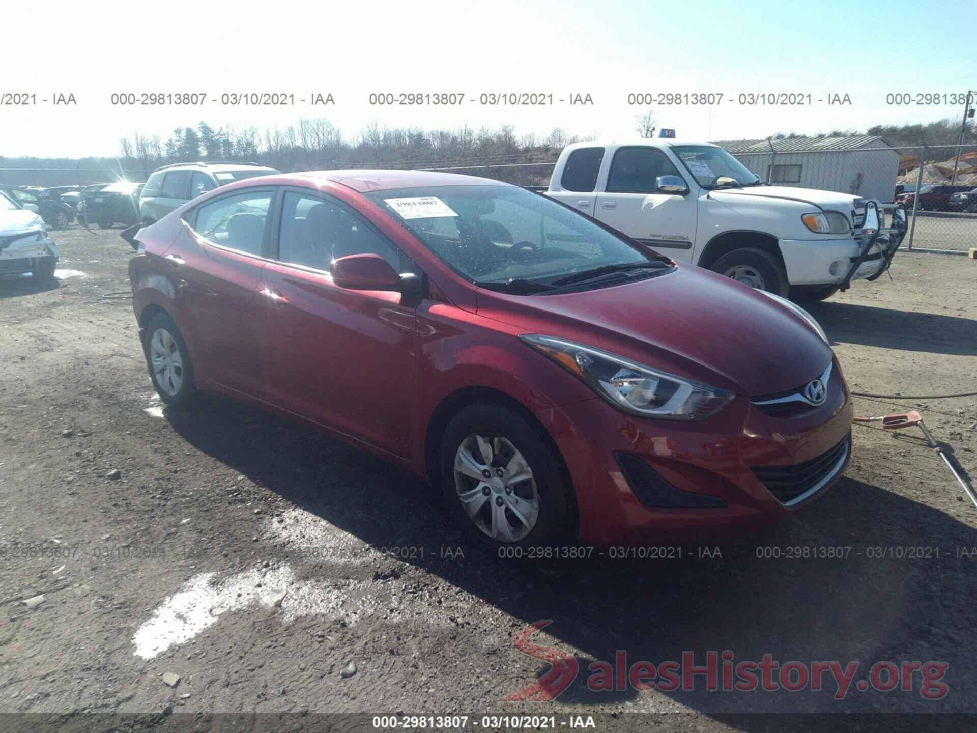 5NPDH4AEXGH786625 2016 HYUNDAI ELANTRA