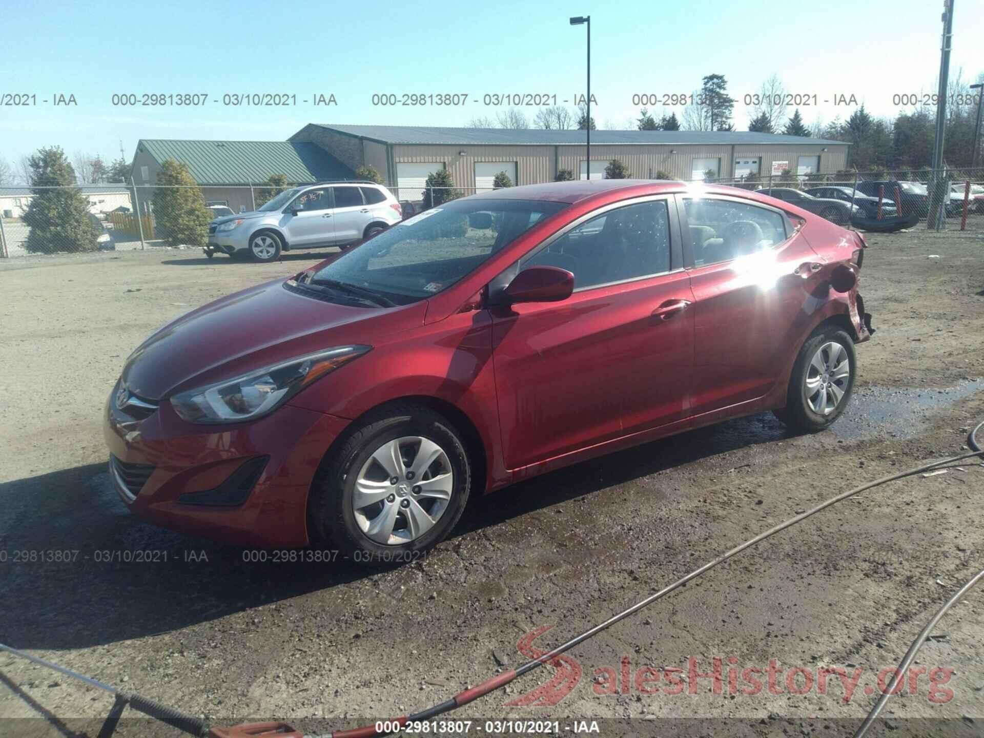 5NPDH4AEXGH786625 2016 HYUNDAI ELANTRA