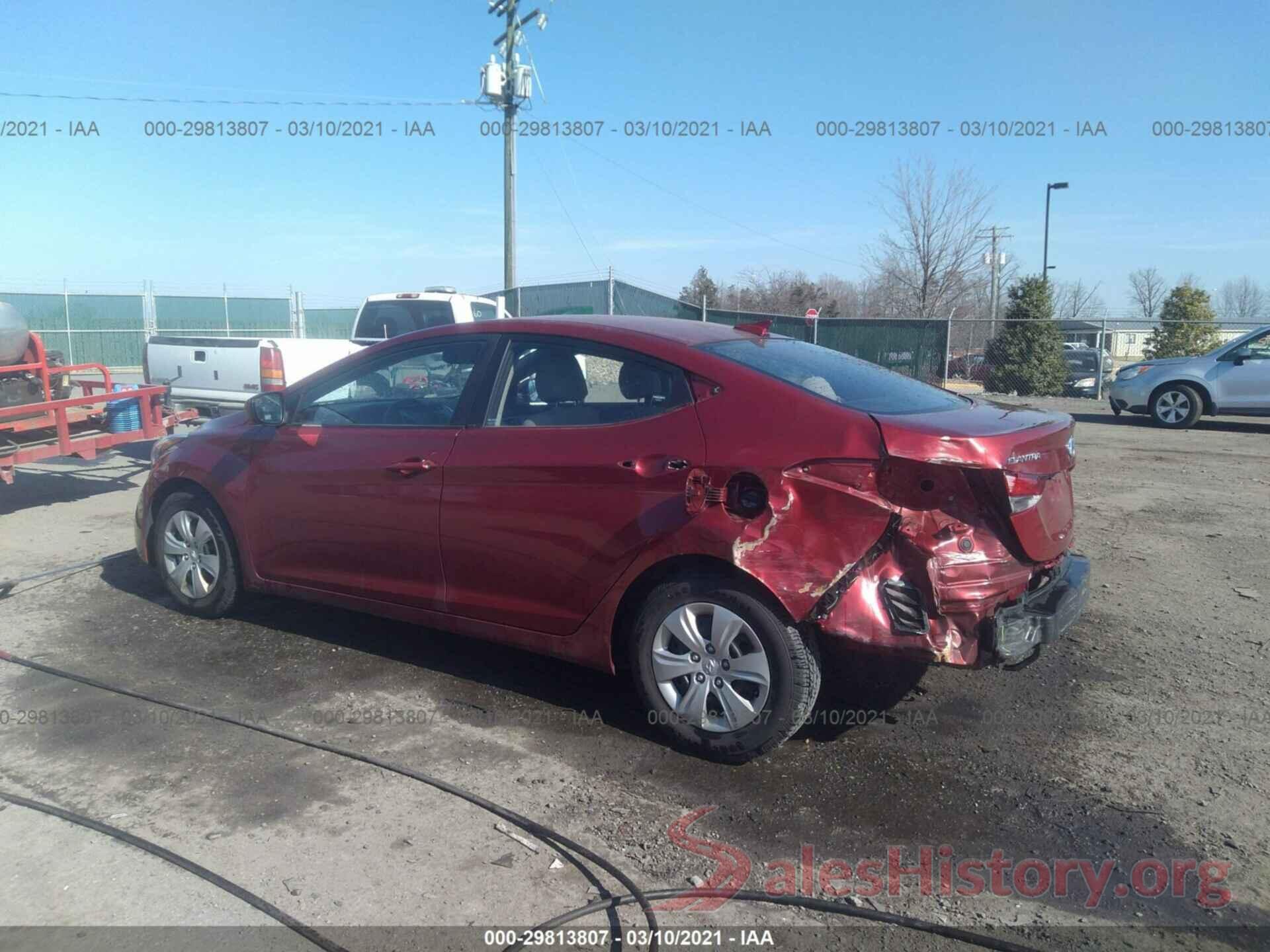 5NPDH4AEXGH786625 2016 HYUNDAI ELANTRA