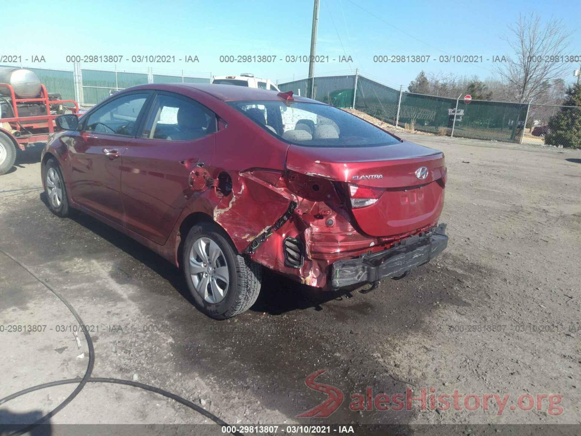 5NPDH4AEXGH786625 2016 HYUNDAI ELANTRA