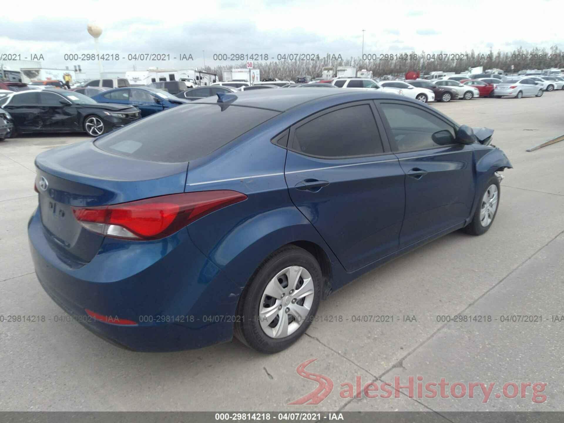 5NPDH4AE3GH788586 2016 HYUNDAI ELANTRA