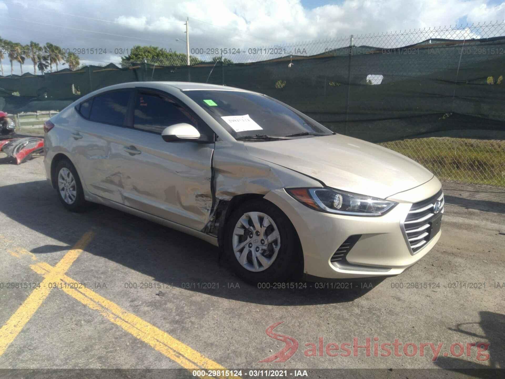 5NPD74LFXHH195771 2017 HYUNDAI ELANTRA