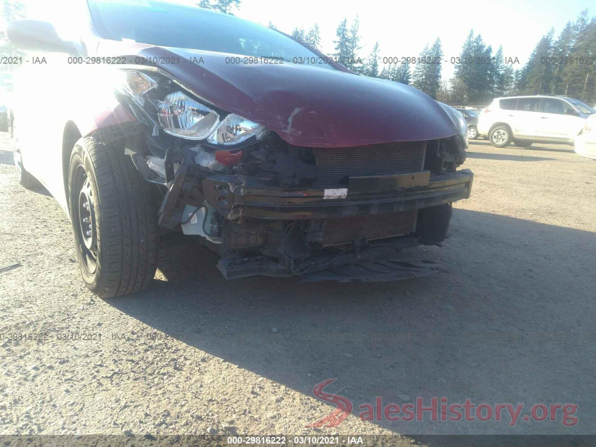 5NPDH4AE7GH700929 2016 HYUNDAI ELANTRA