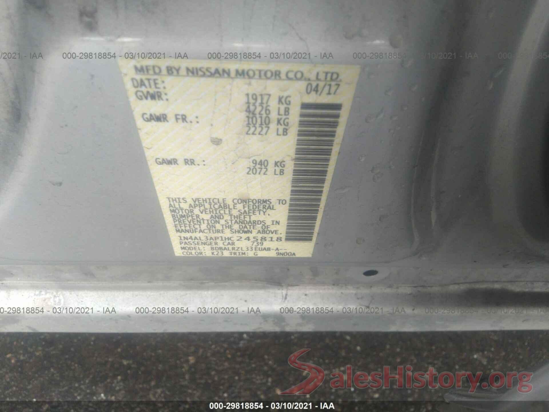 1N4AL3AP1HC245818 2017 NISSAN ALTIMA