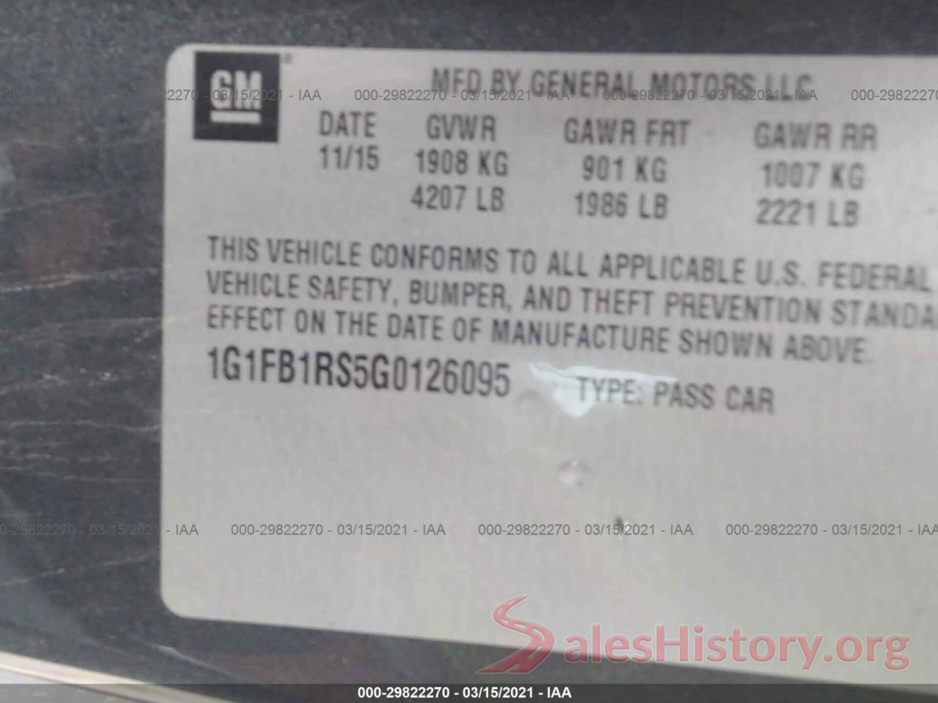 1G1FB1RS5G0126095 2016 CHEVROLET CAMARO