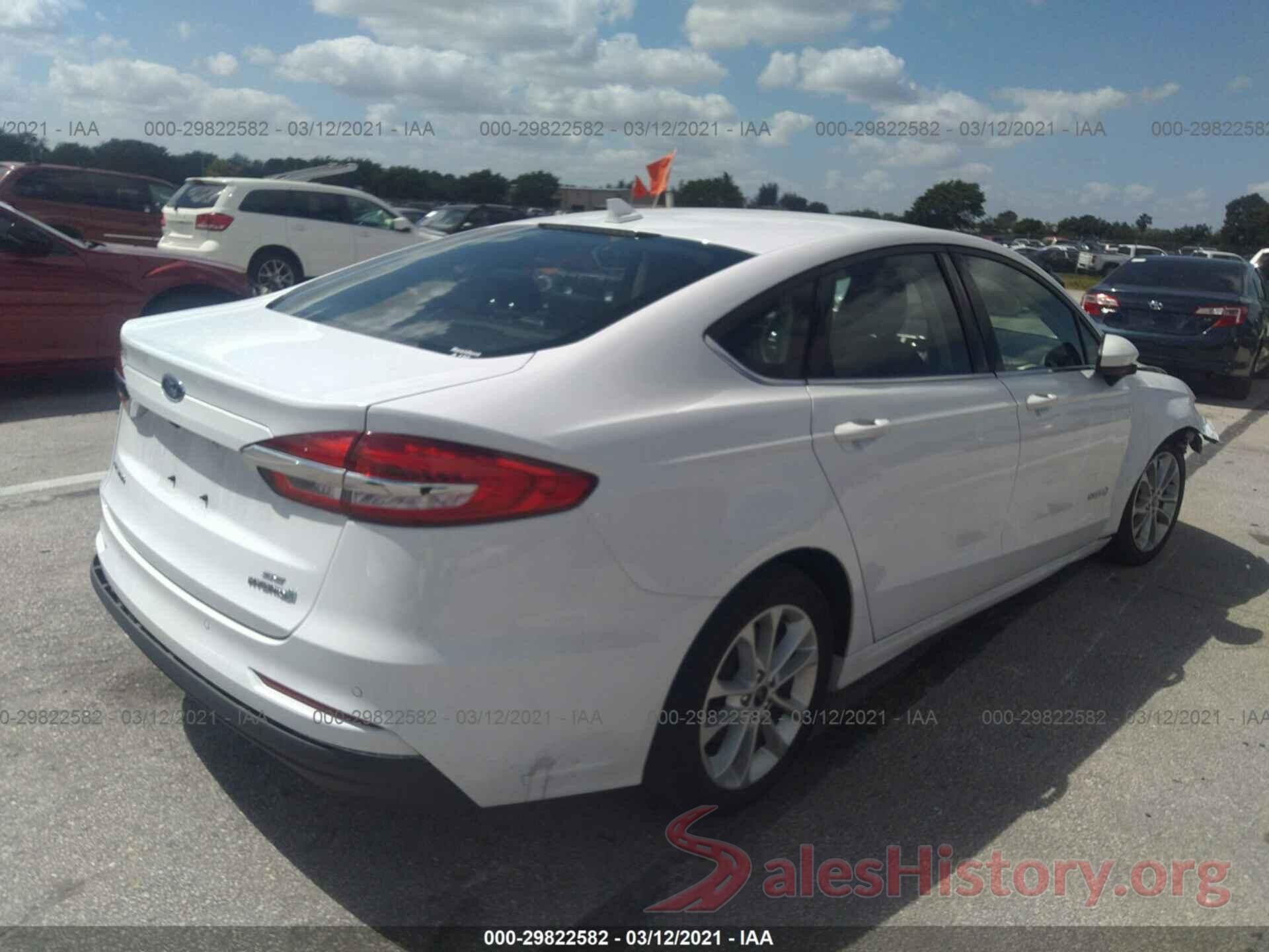 3FA6P0LU1KR240980 2019 FORD FUSION HYBRID