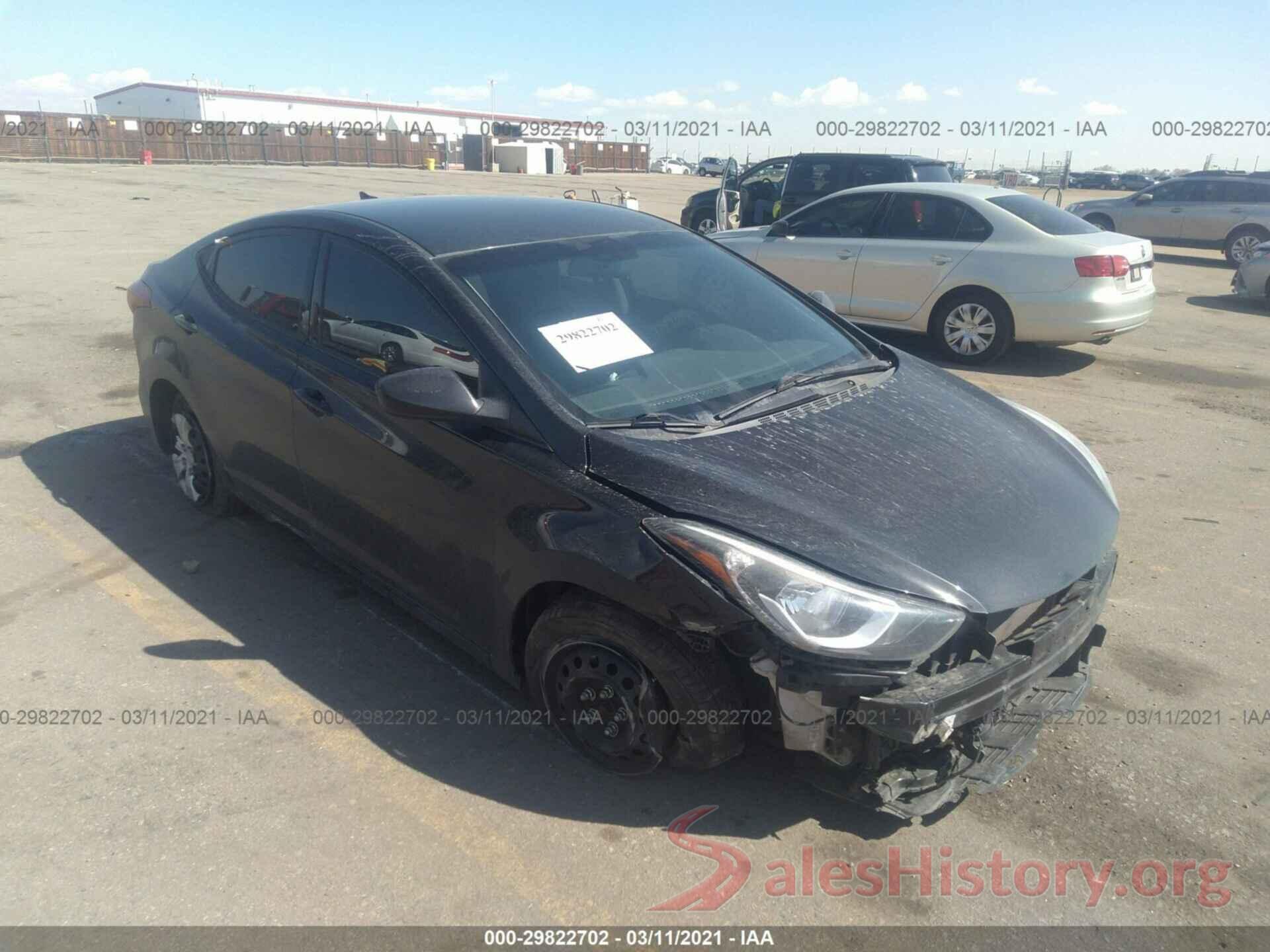 5NPDH4AEXGH778170 2016 HYUNDAI ELANTRA