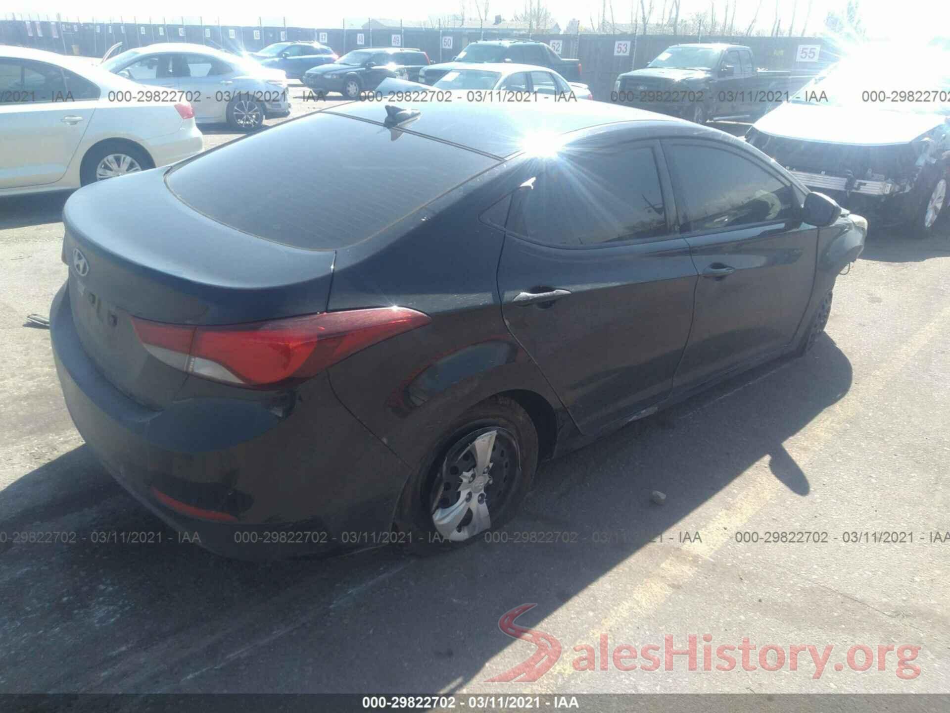 5NPDH4AEXGH778170 2016 HYUNDAI ELANTRA