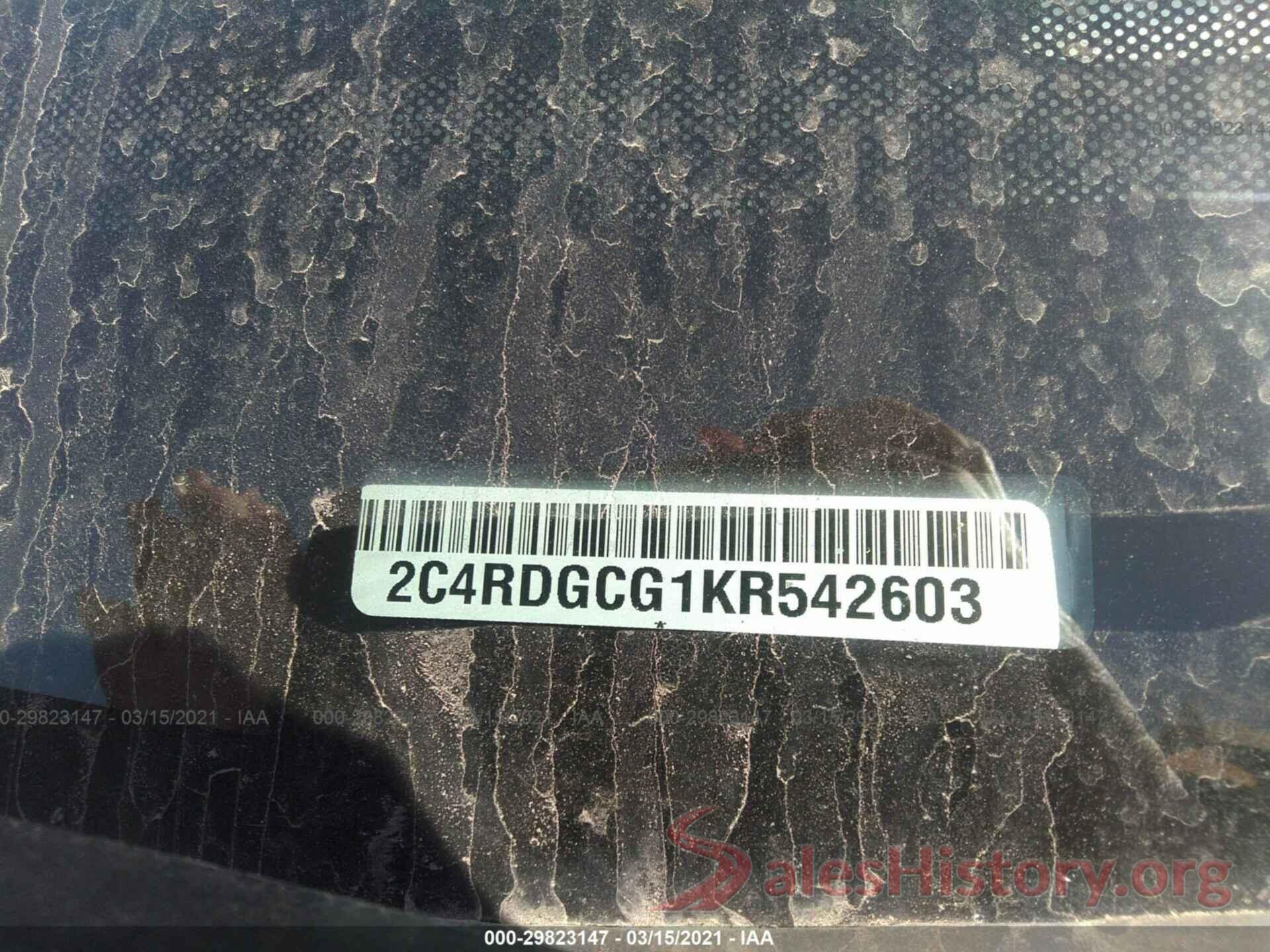 2C4RDGCG1KR542603 2019 DODGE GRAND CARAVAN