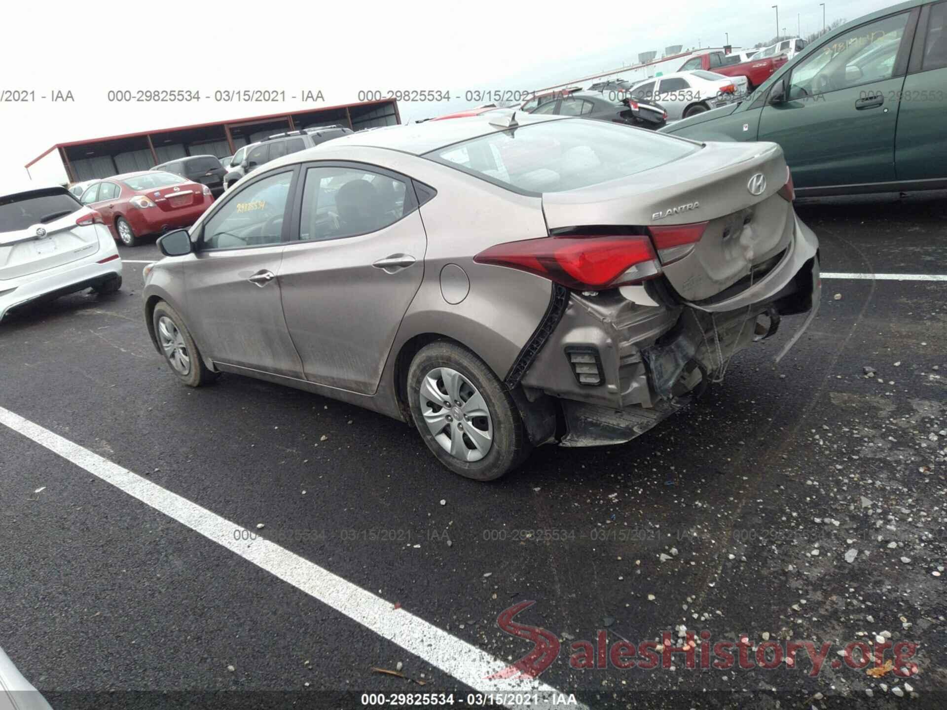 5NPDH4AE8GH673675 2016 HYUNDAI ELANTRA