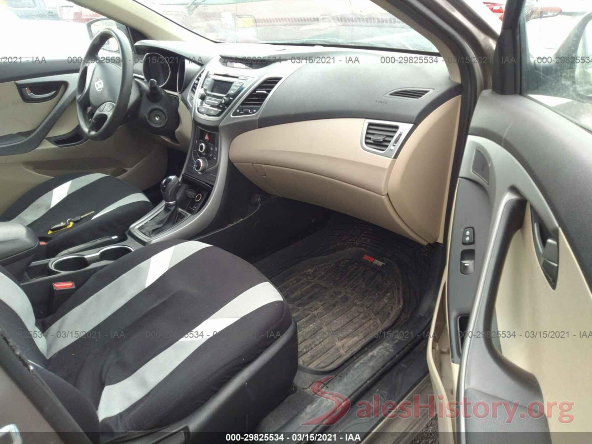 5NPDH4AE8GH673675 2016 HYUNDAI ELANTRA