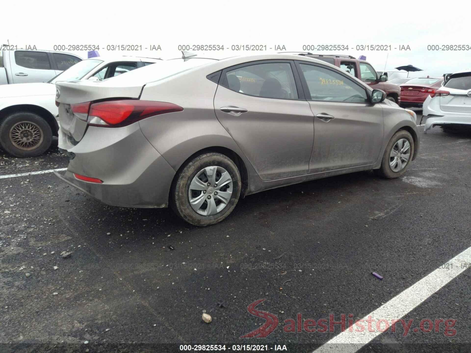 5NPDH4AE8GH673675 2016 HYUNDAI ELANTRA