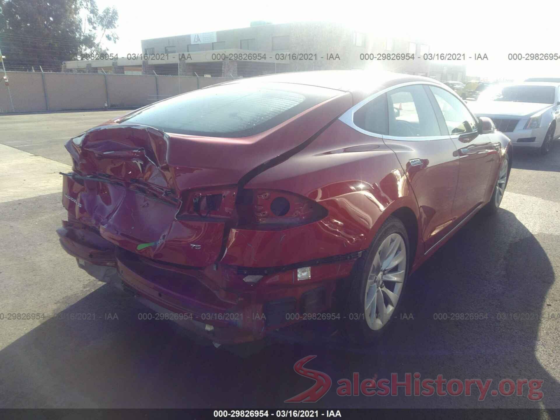 5YJSA1E1XGF148455 2016 TESLA MODEL S