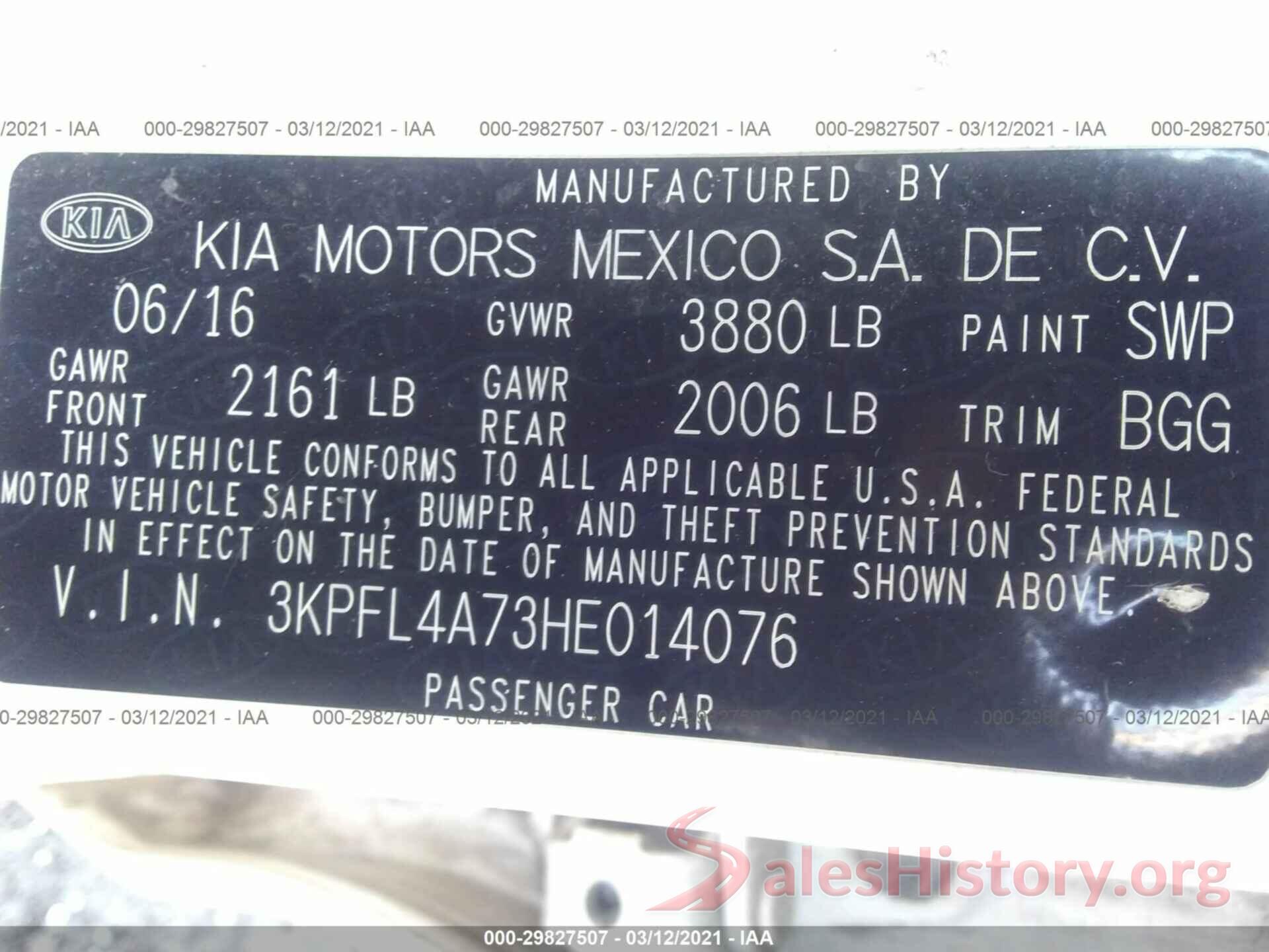 3KPFL4A73HE014076 2017 KIA FORTE