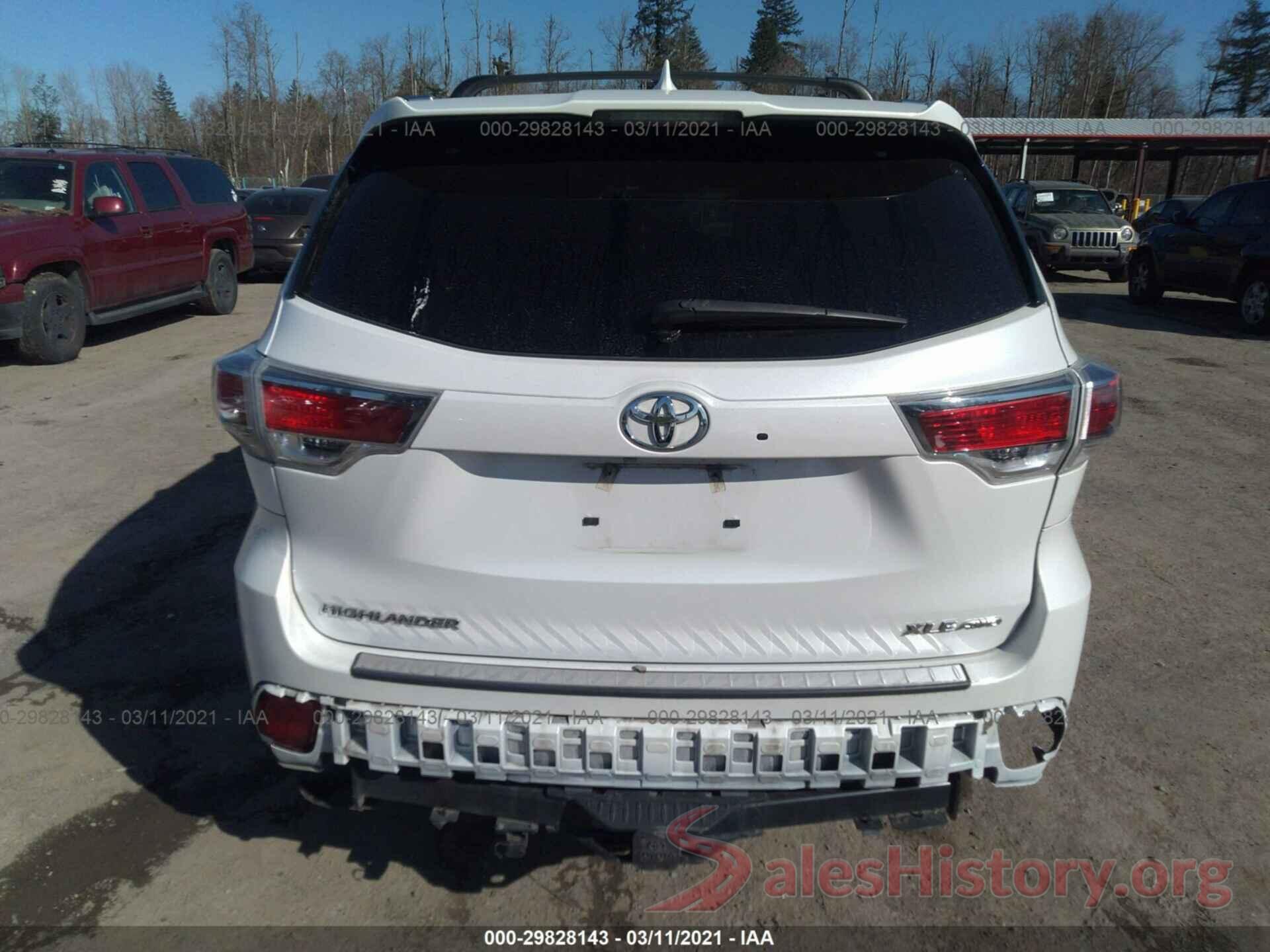 5TDJKRFHXGS326444 2016 TOYOTA HIGHLANDER