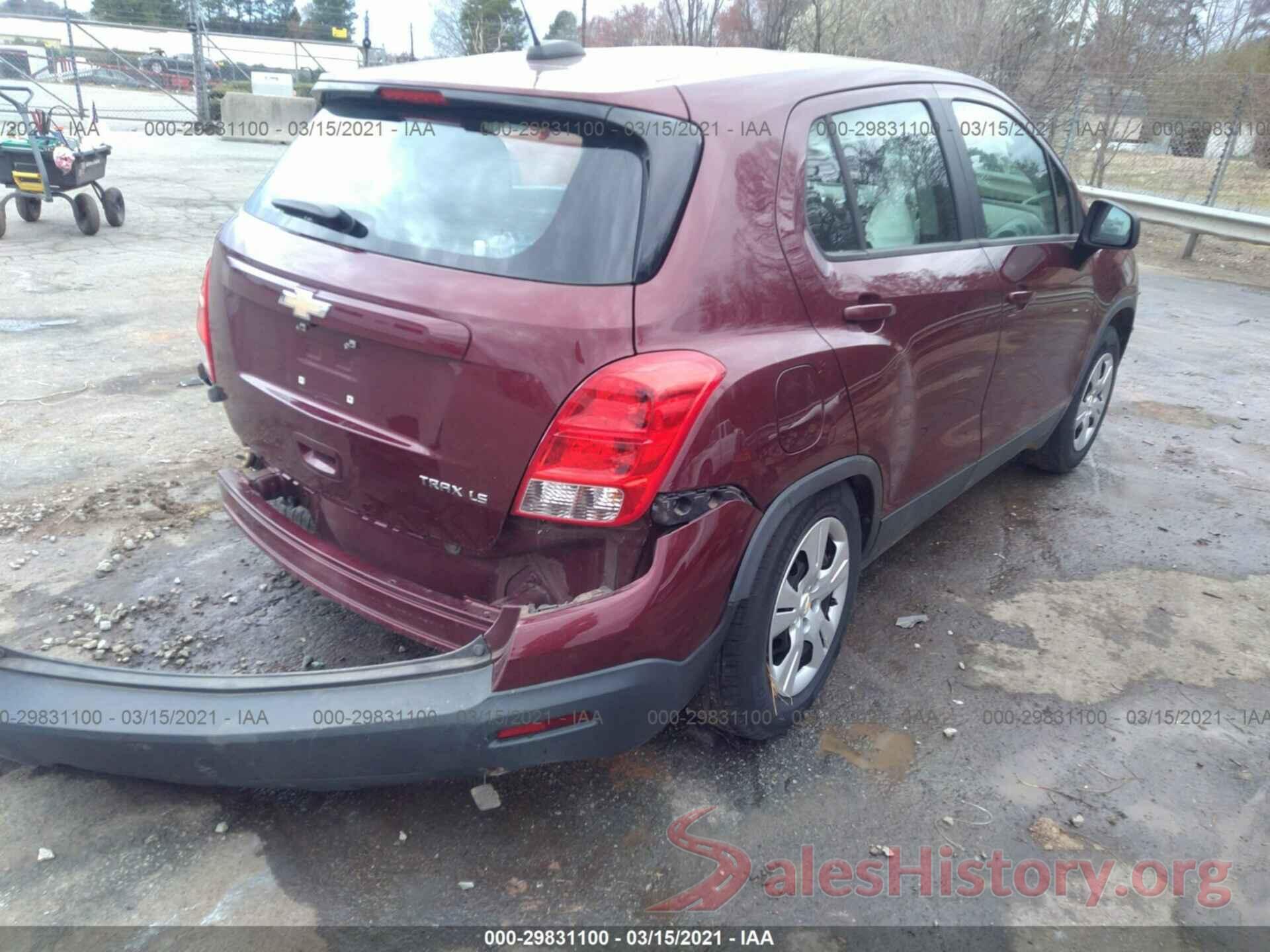 3GNCJKSBXGL250838 2016 CHEVROLET TRAX