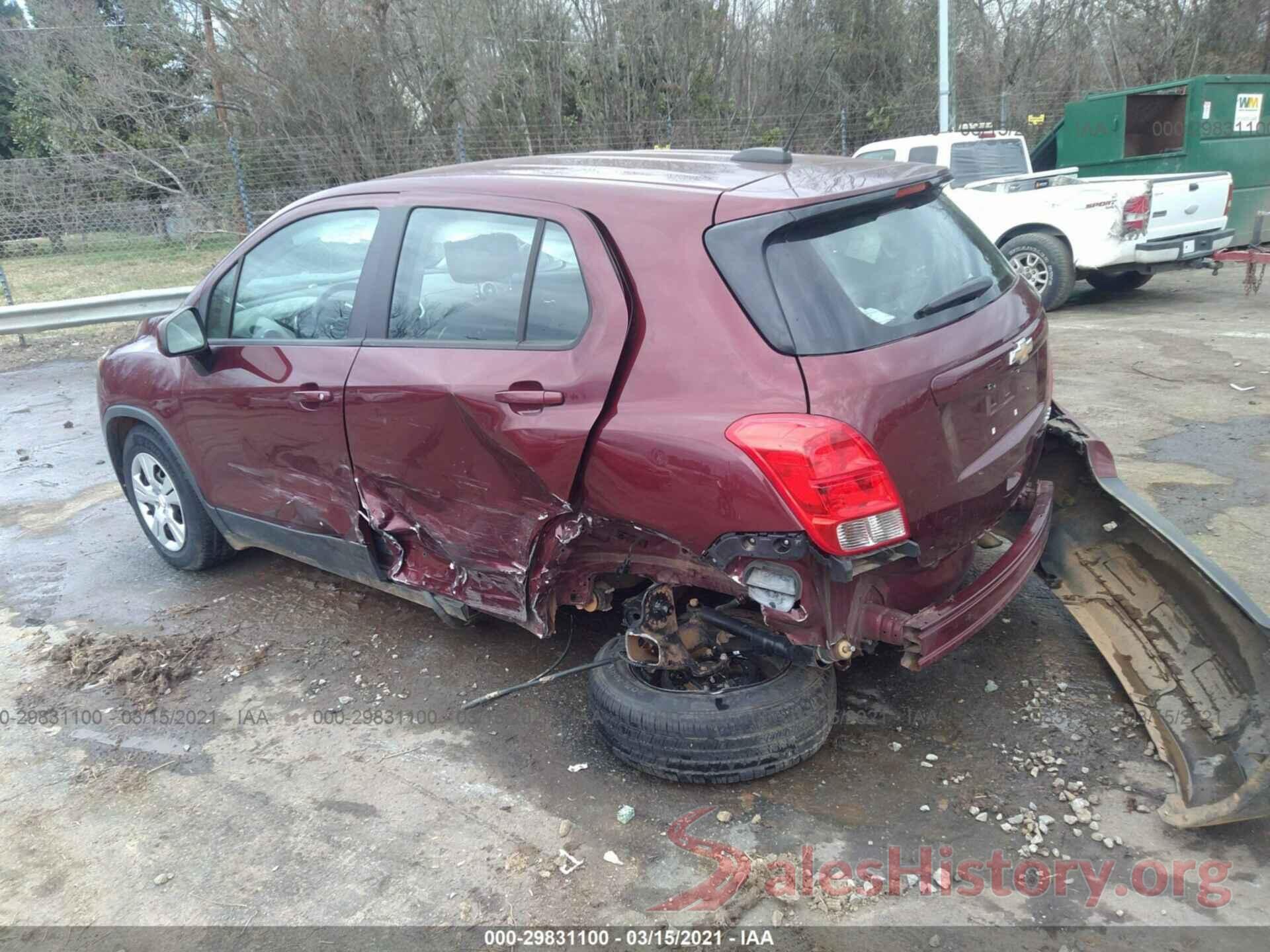 3GNCJKSBXGL250838 2016 CHEVROLET TRAX