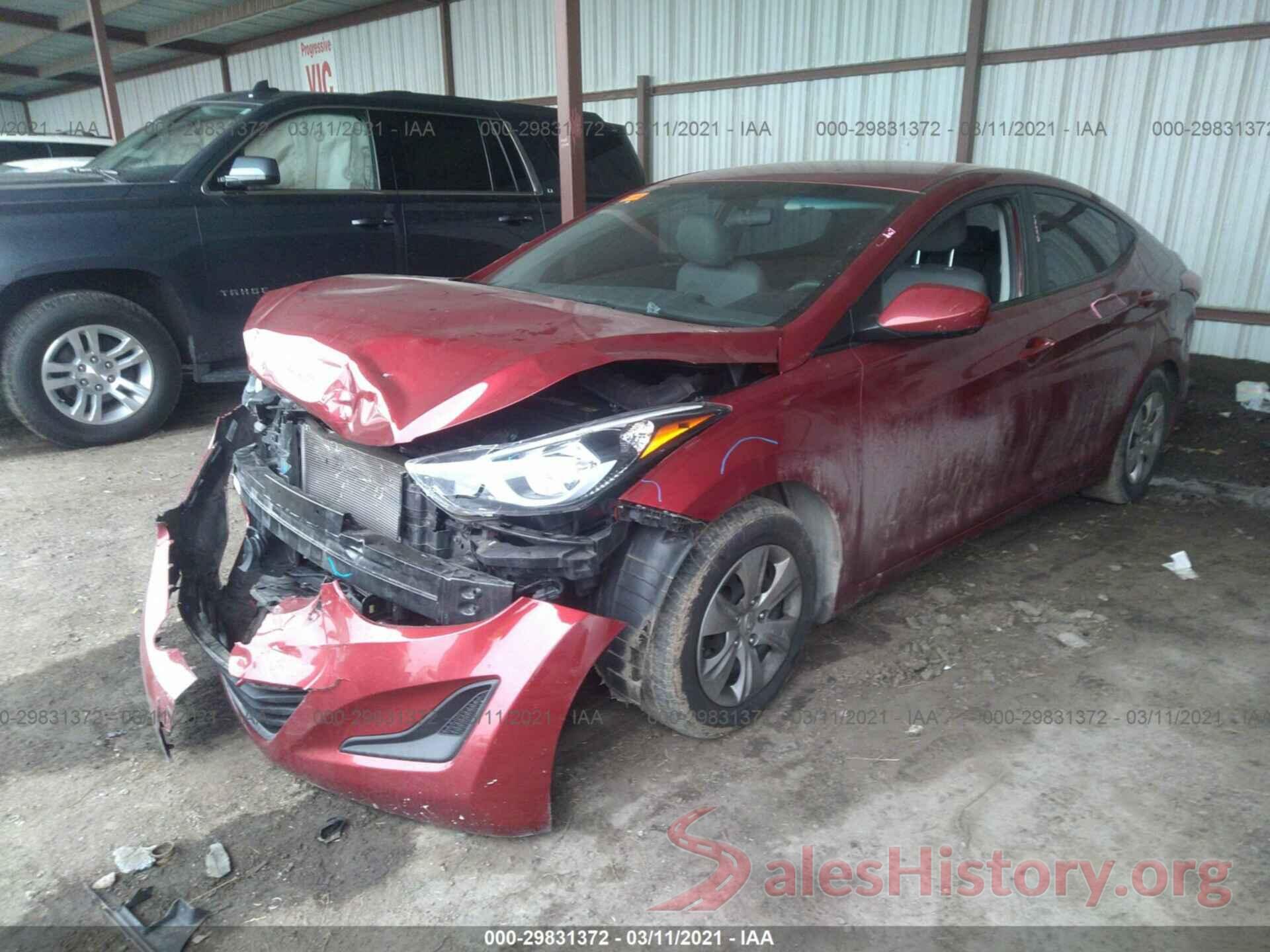 5NPDH4AE8GH761853 2016 HYUNDAI ELANTRA